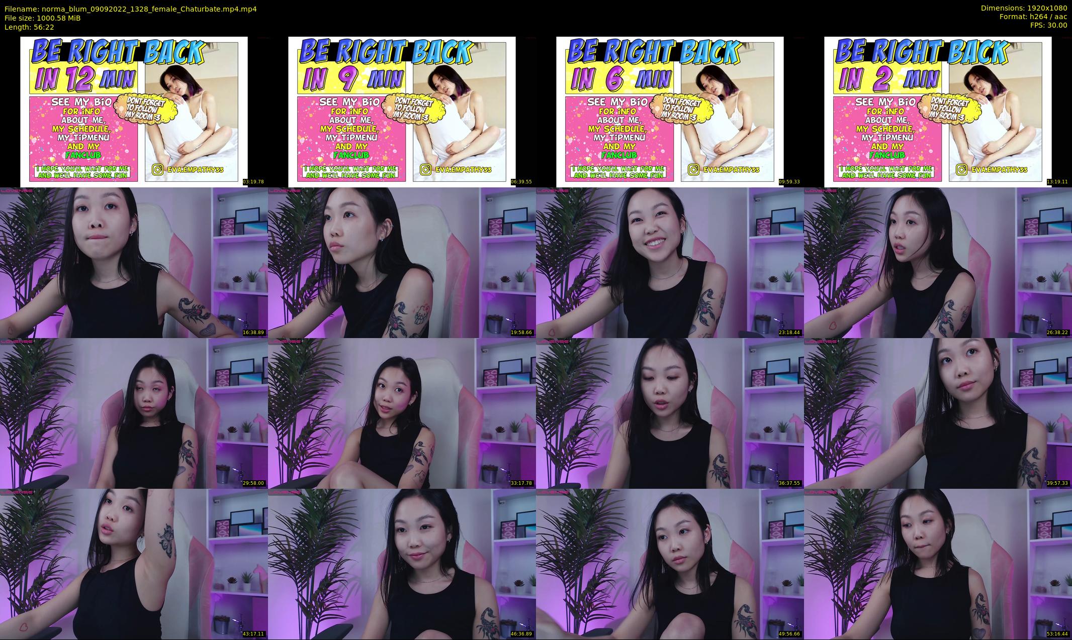 norma_blum — 57 minute Chaturbate female cam show recording, 1080p, Sep 9, 2022