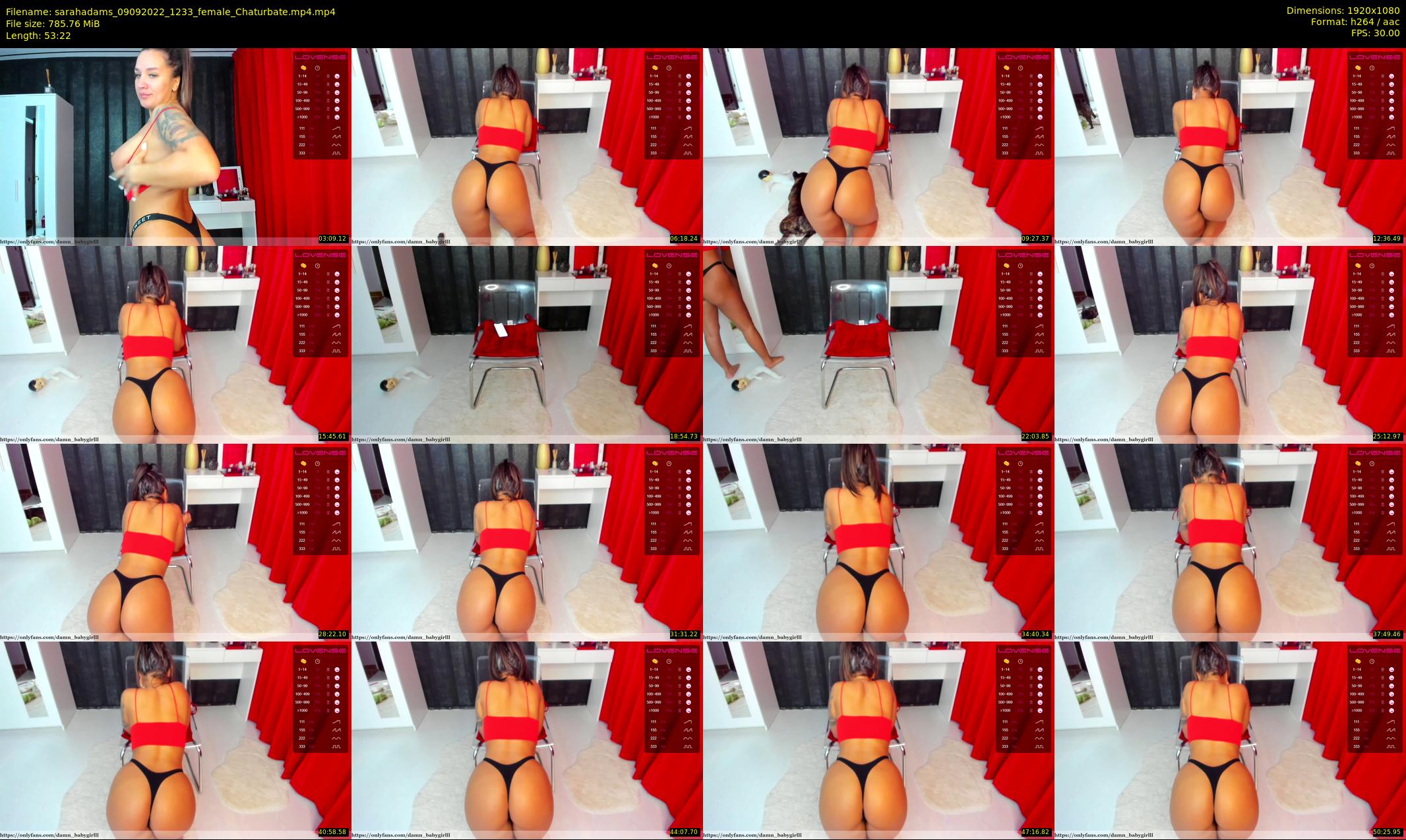 sarahadams — 54 minute Chaturbate female cam show recording, 1080p, Sep 9, 2022