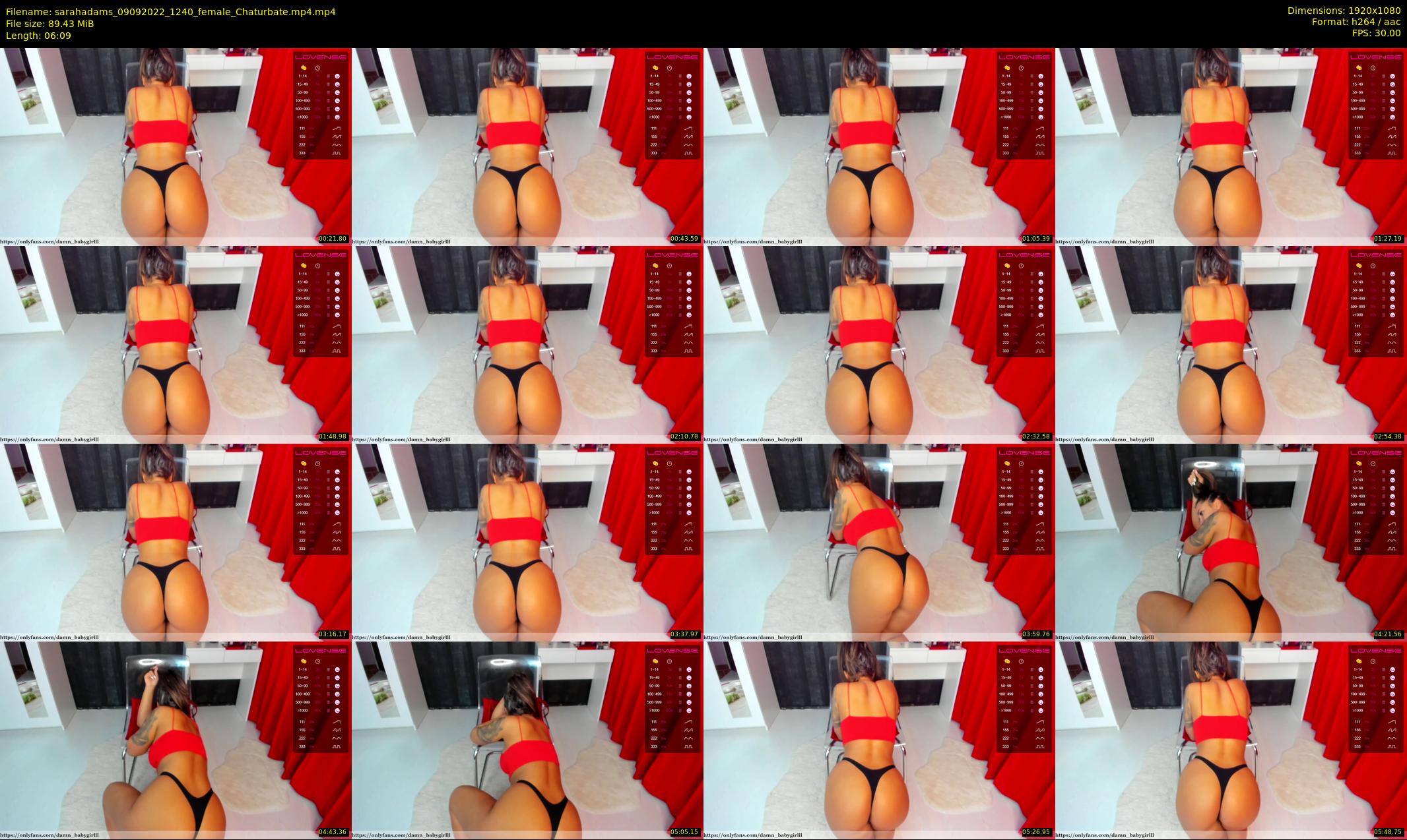 sarahadams — 7 minute Chaturbate female cam show recording, 1080p, Sep 9, 2022