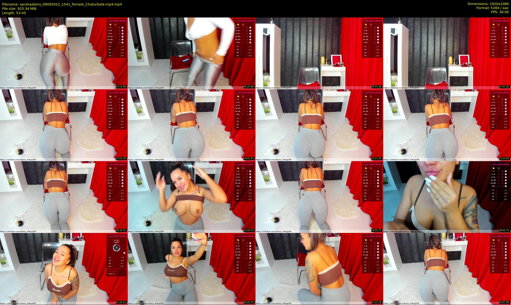 sarahadams — 54 minute Chaturbate female cam show recording, 1080p, Sep 9, 2022