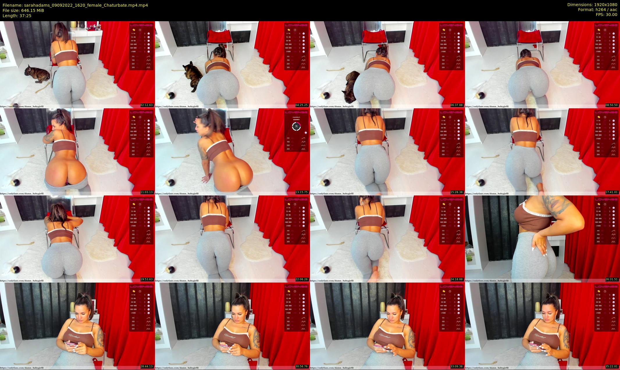 sarahadams — 38 minute Chaturbate female cam show recording, 1080p, Sep 9, 2022