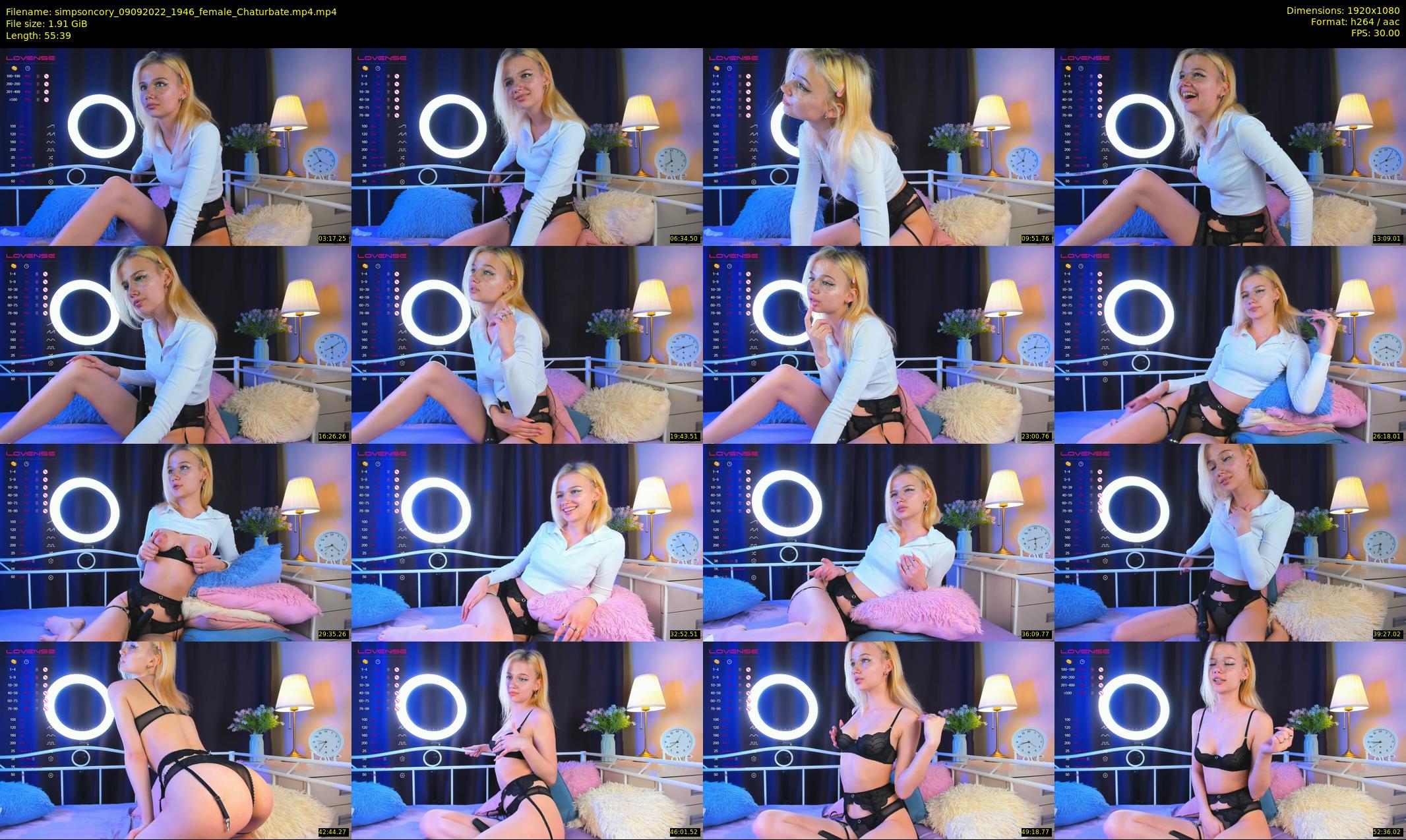simpsoncory — 56 minute Chaturbate female cam show recording, 1080p, Sep 9, 2022