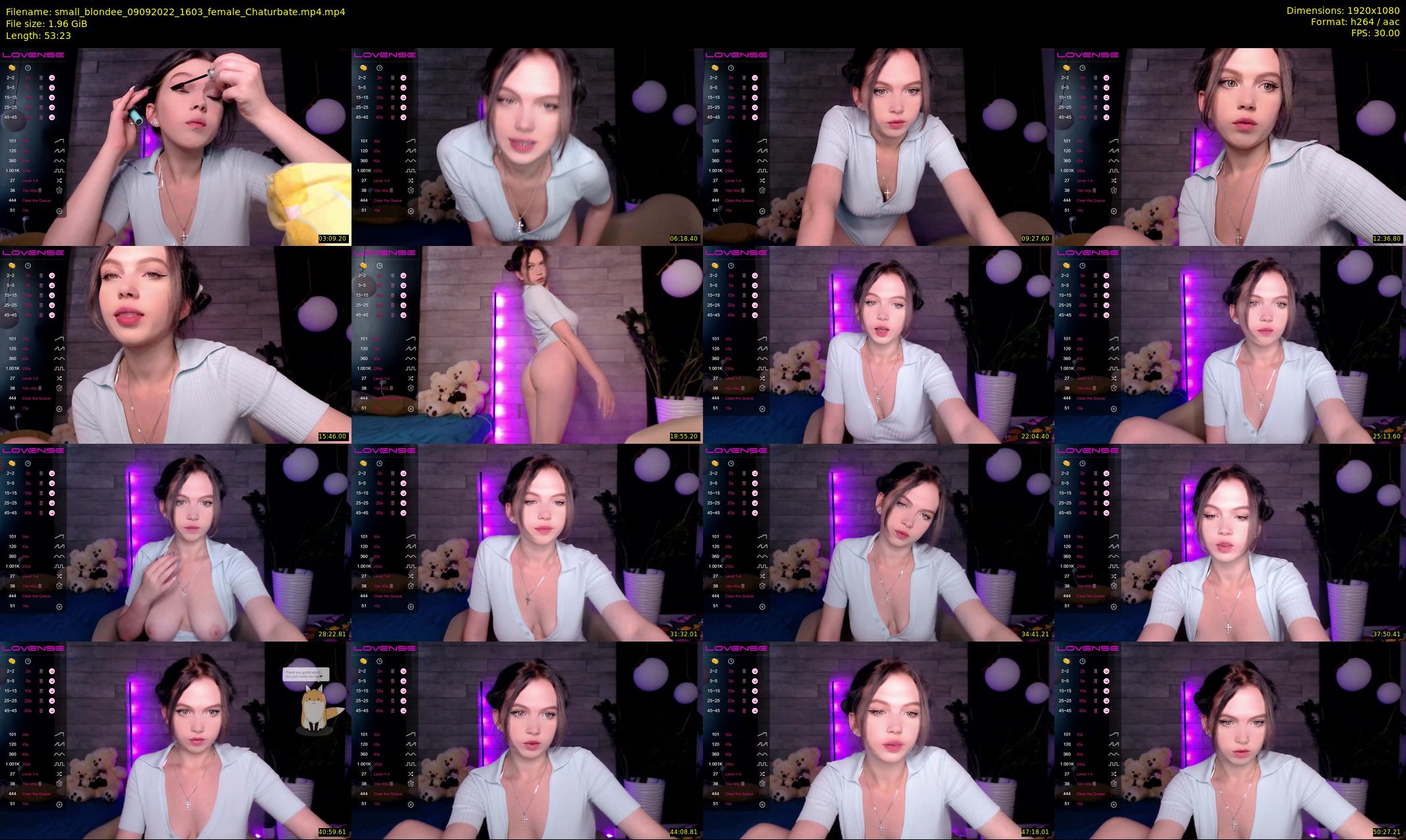 small_blondee — 54 minute Chaturbate female cam show recording, 1080p, Sep 9, 2022