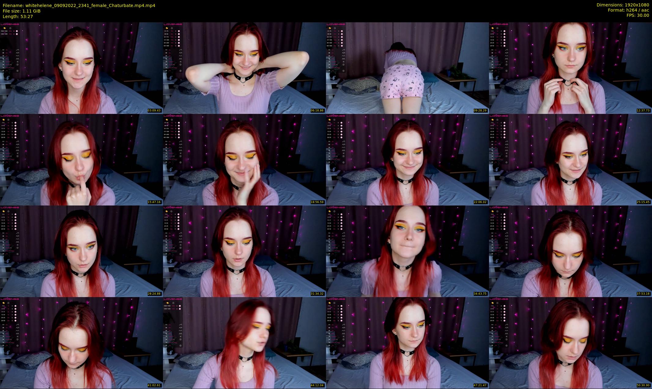 whitehelene — 54 minute Chaturbate female cam show recording, 1080p, Sep 9, 2022