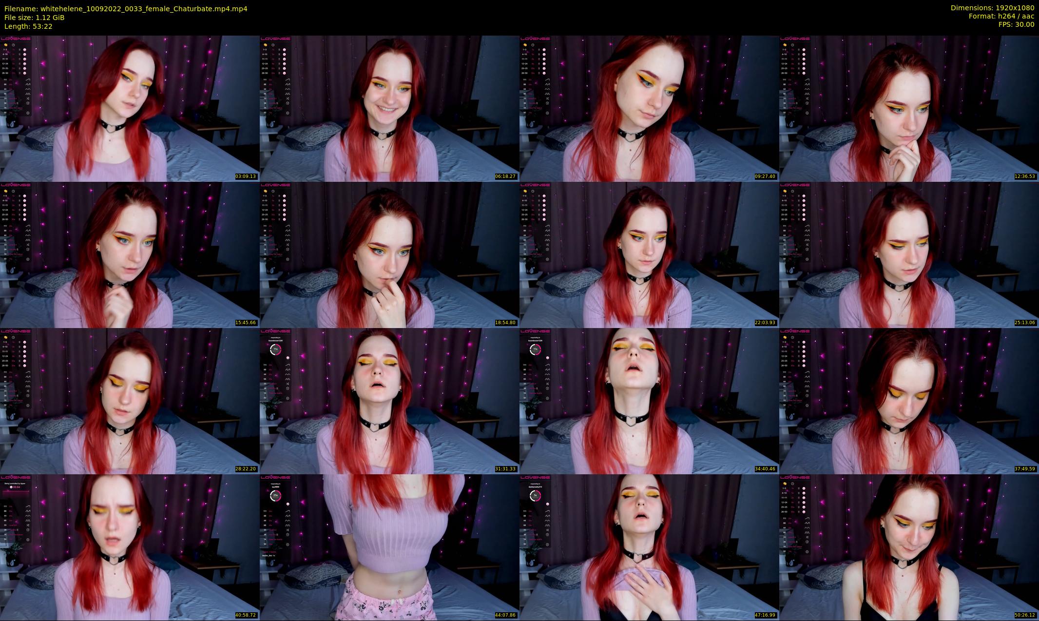 whitehelene — 54 minute Chaturbate female cam show recording, 1080p, Sep 10, 2022