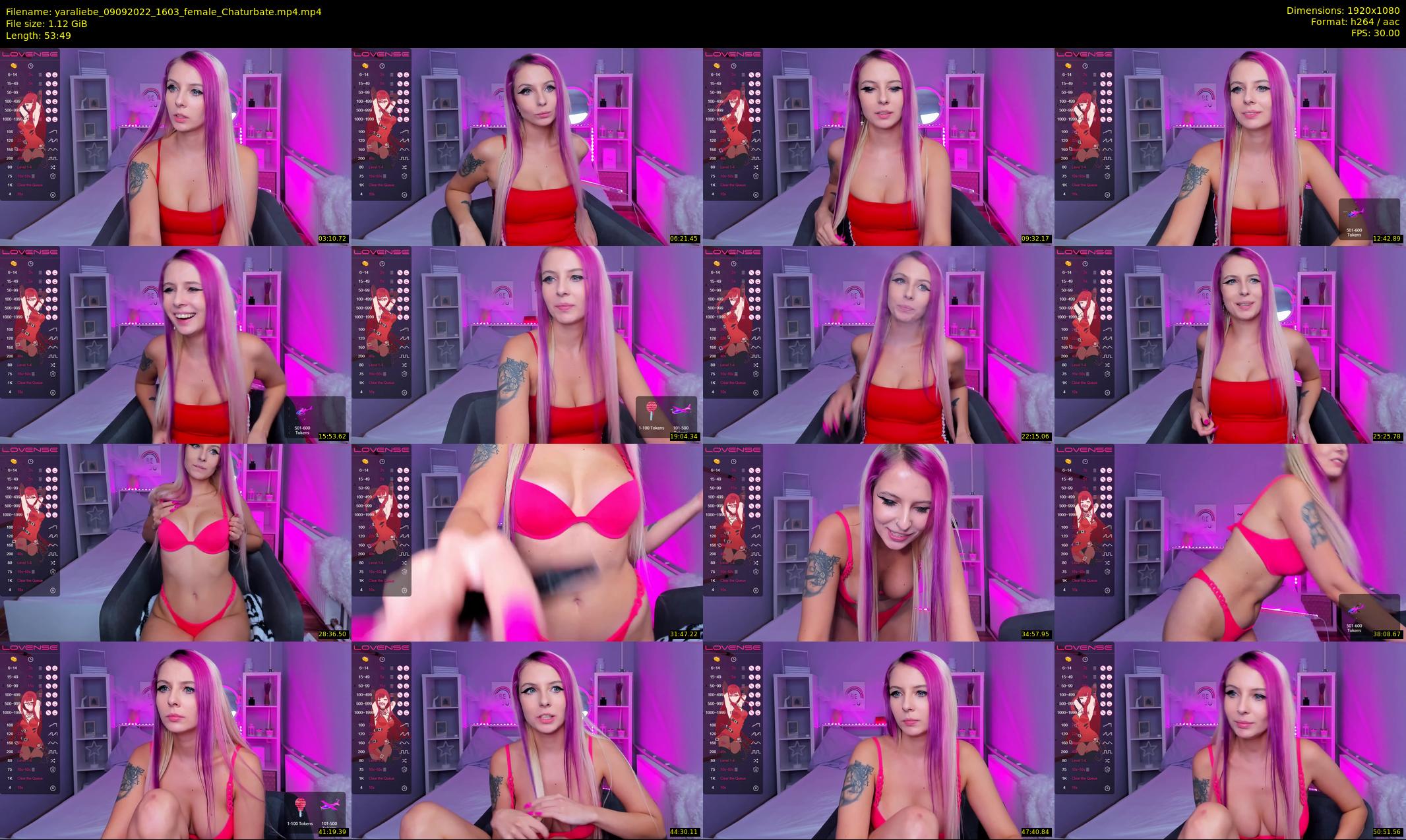 yaraliebe — 54 minute Chaturbate female cam show recording, 1080p, Sep 9, 2022