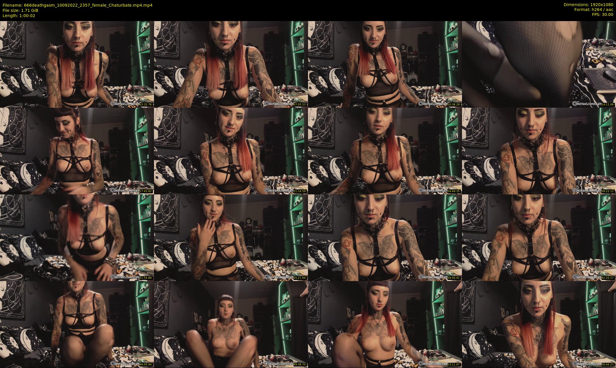 666deathgasm — 61 minute Chaturbate female cam show recording, 1080p, Sep 10, 2022