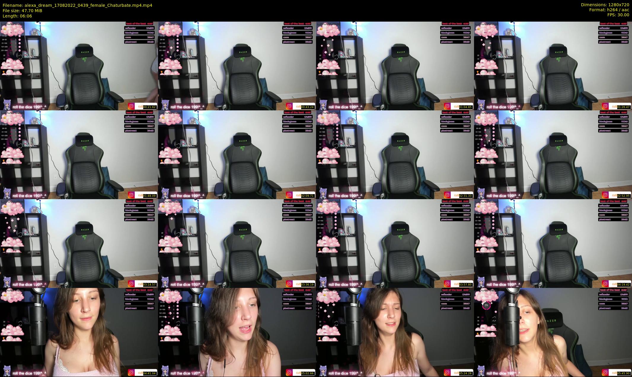 alexa_dream — 7 minute Chaturbate female cam show recording, 720p, Aug 17, 2022