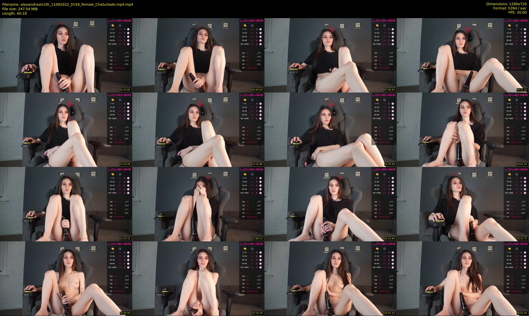 alexandrasm1th — 41 minute Chaturbate female cam show recording, 720p, Sep 11, 2022