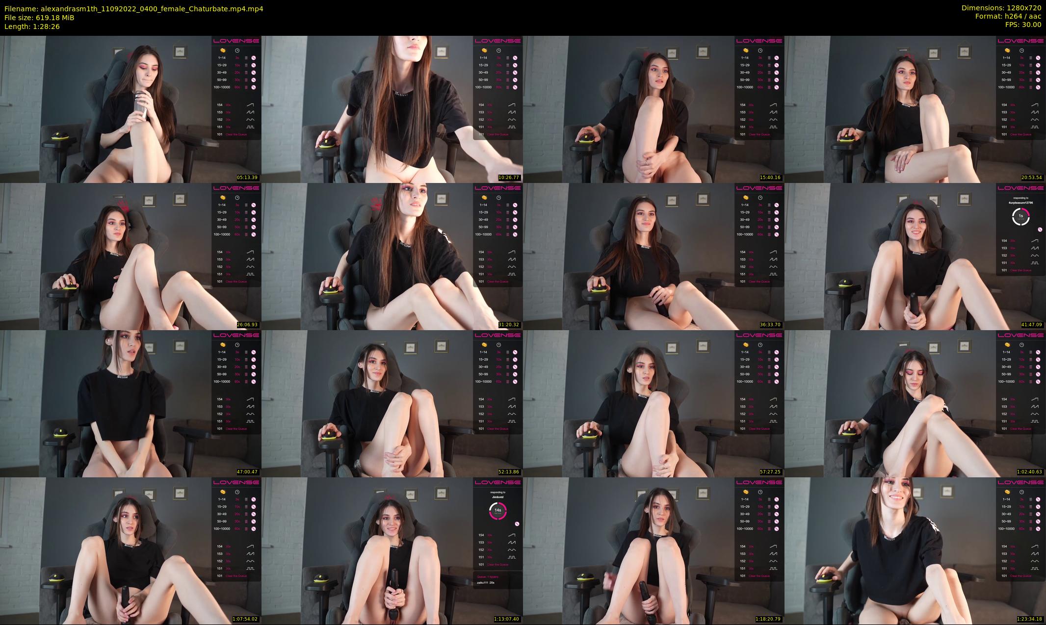 alexandrasm1th — 89 minute Chaturbate female cam show recording, 720p, Sep 11, 2022