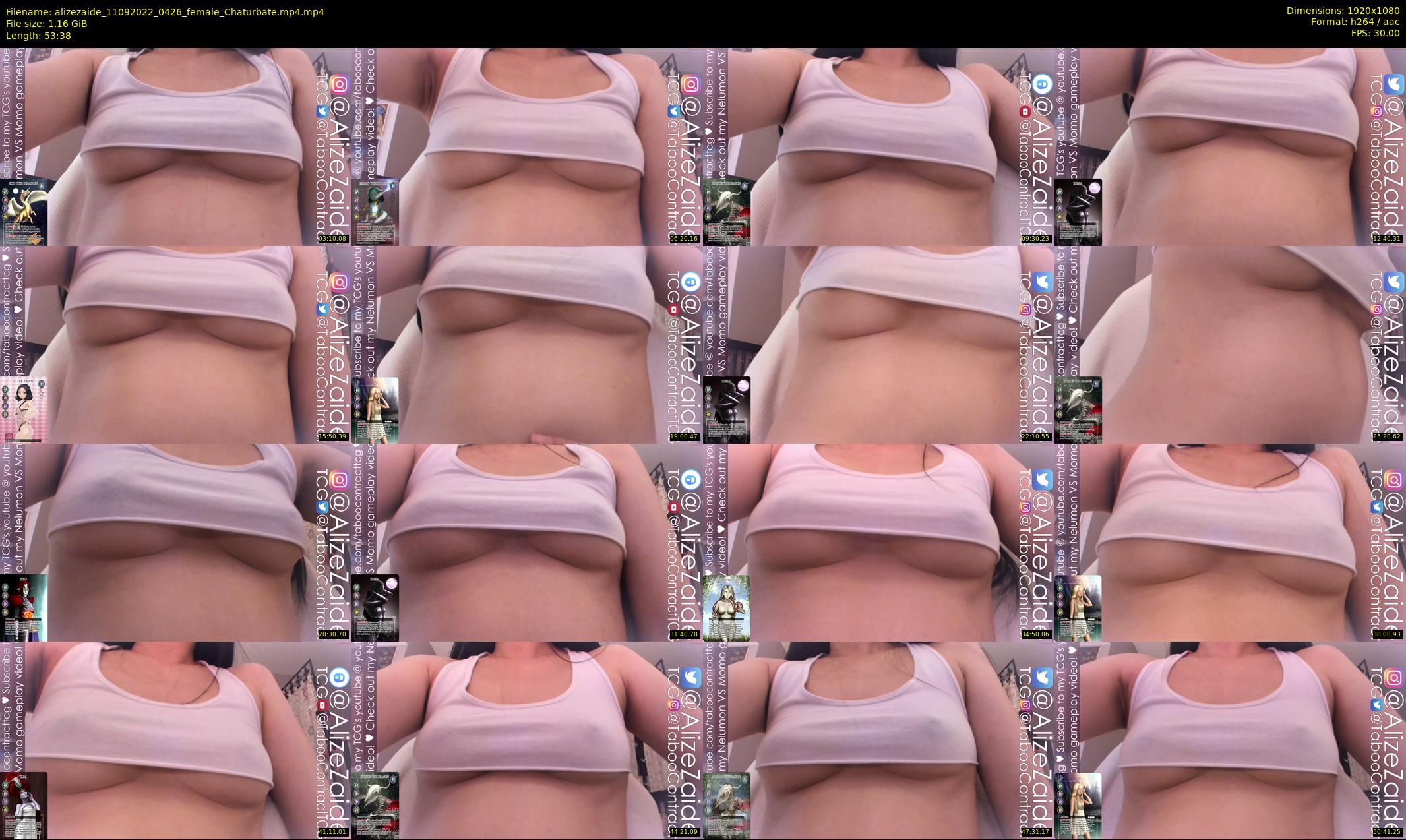 alizezaide — 54 minute Chaturbate female cam show recording, 1080p, Sep 11, 2022