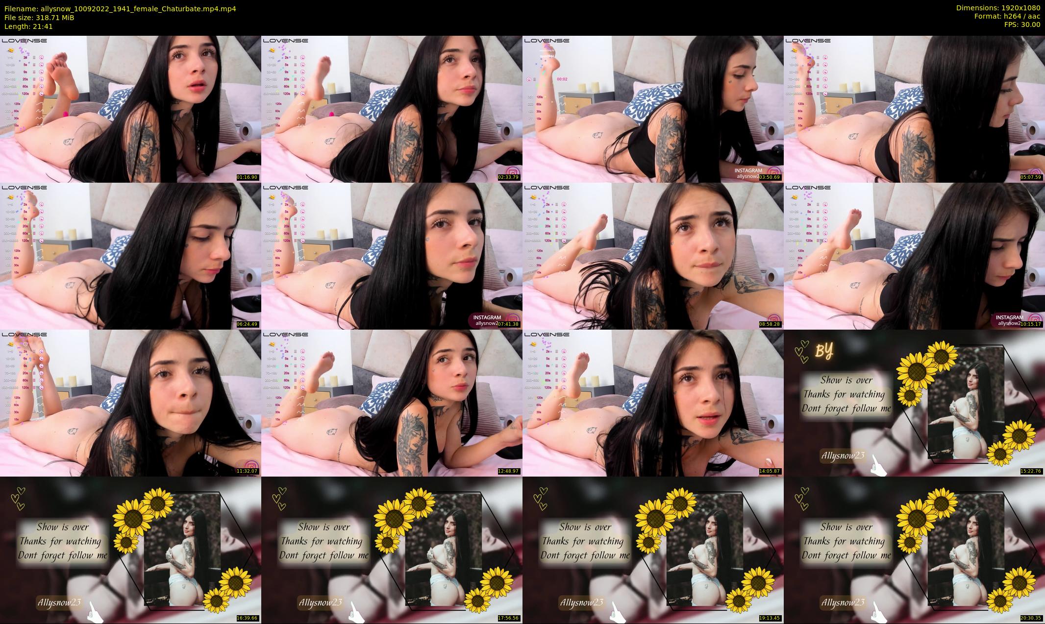allysnow — 22 minute Chaturbate female cam show recording, 1080p, Sep 10, 2022