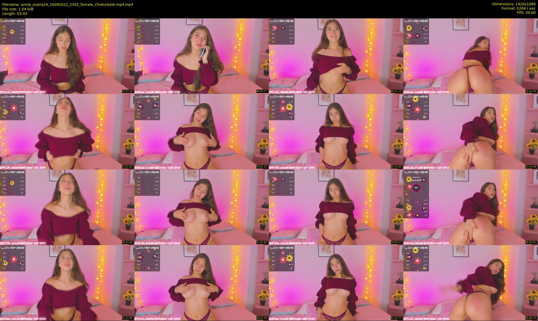 annie_evans24 — 54 minute Chaturbate female cam show recording, 1080p, Sep 10, 2022