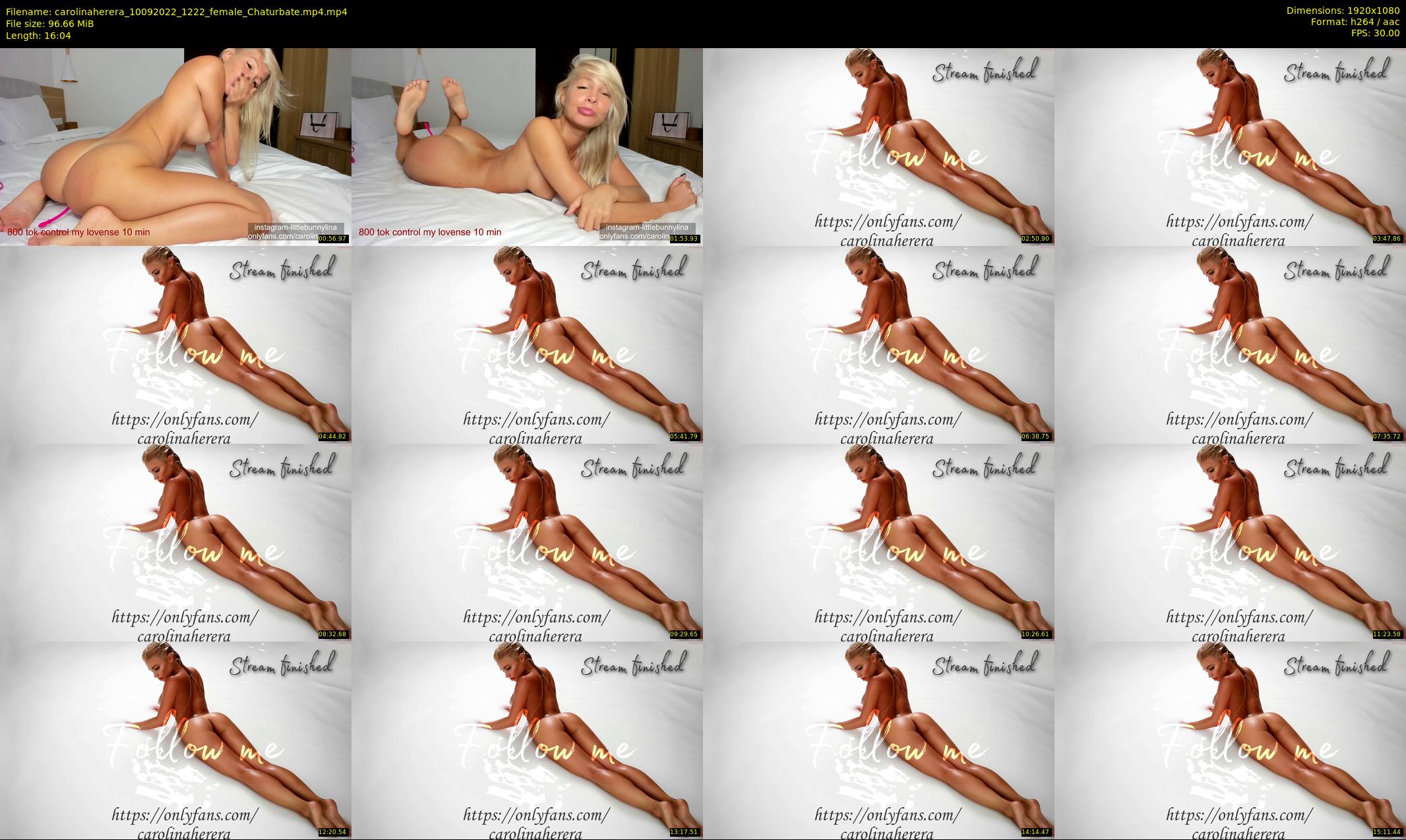 carolinaherera — 17 minute Chaturbate female cam show recording, 1080p, Sep 10, 2022