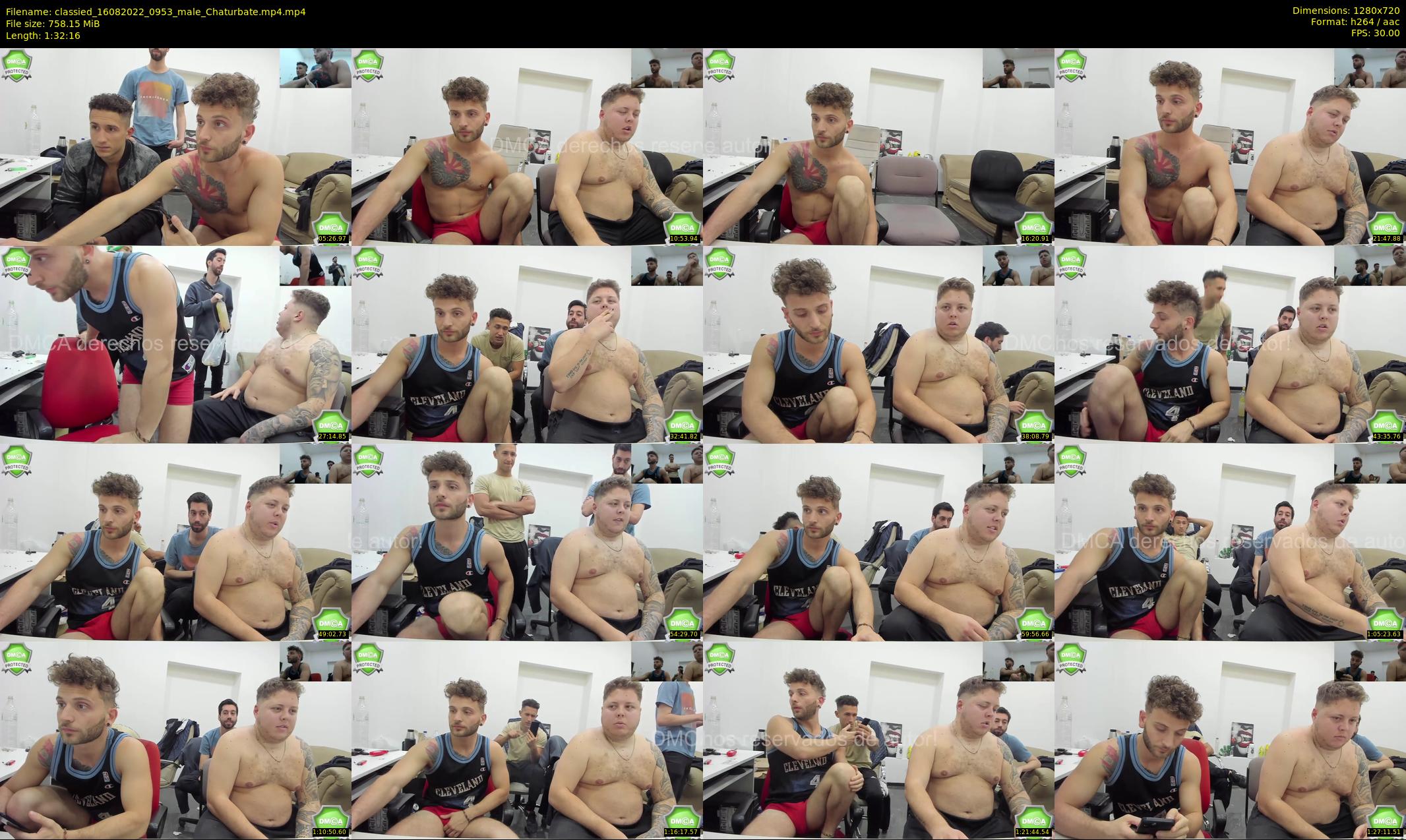 classied — 93 minute Chaturbate male cam show recording, 720p, Aug 16, 2022