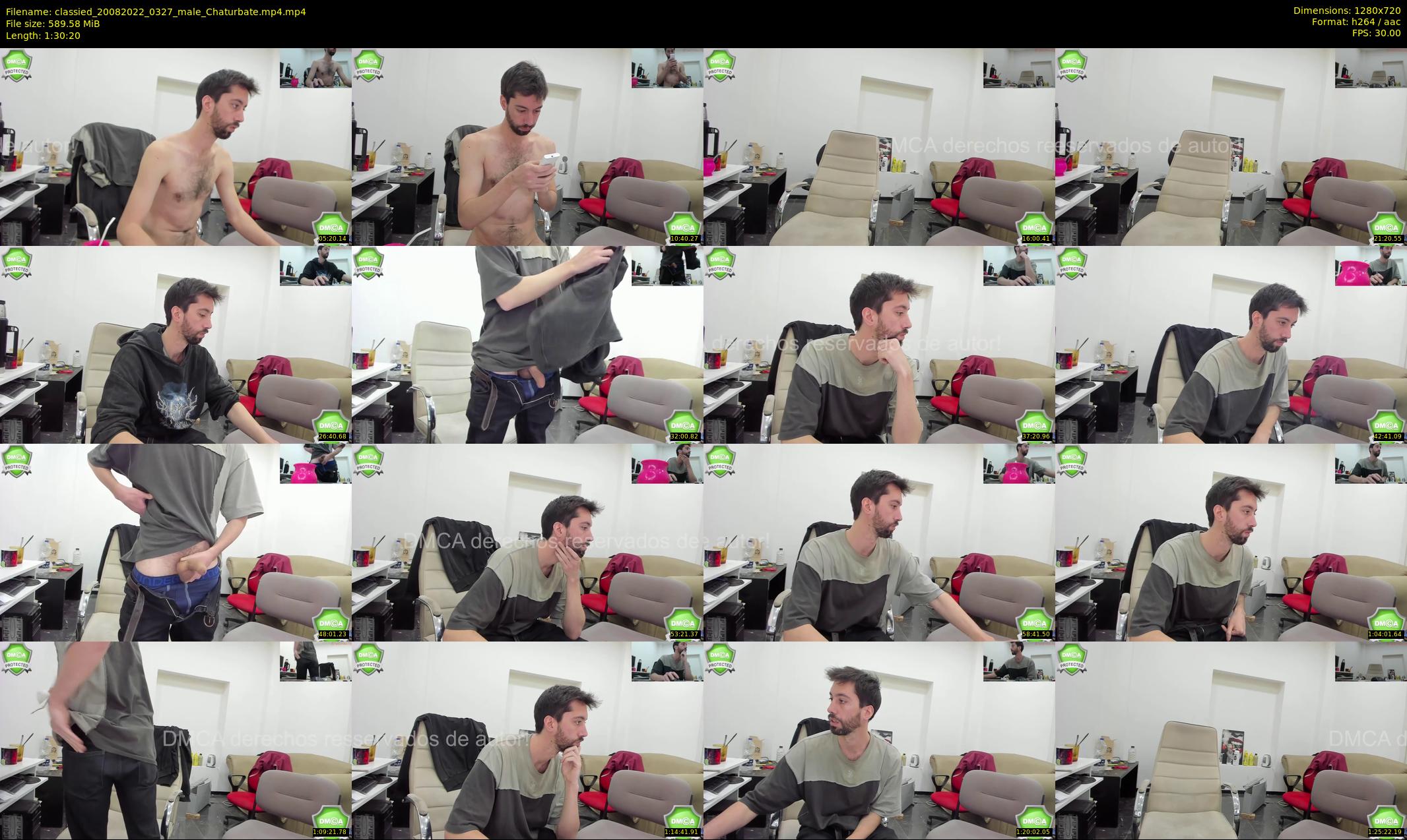 classied — 91 minute Chaturbate male cam show recording, 720p, Aug 20, 2022