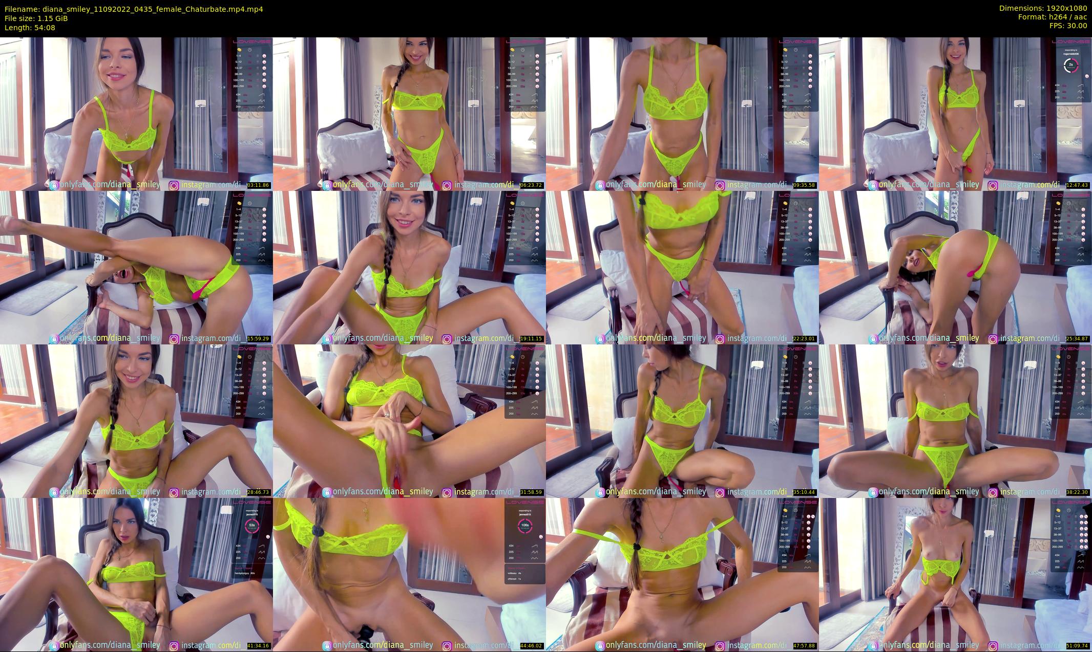 diana_smiley — 55 minute Chaturbate female cam show recording, 1080p, Sep 11, 2022