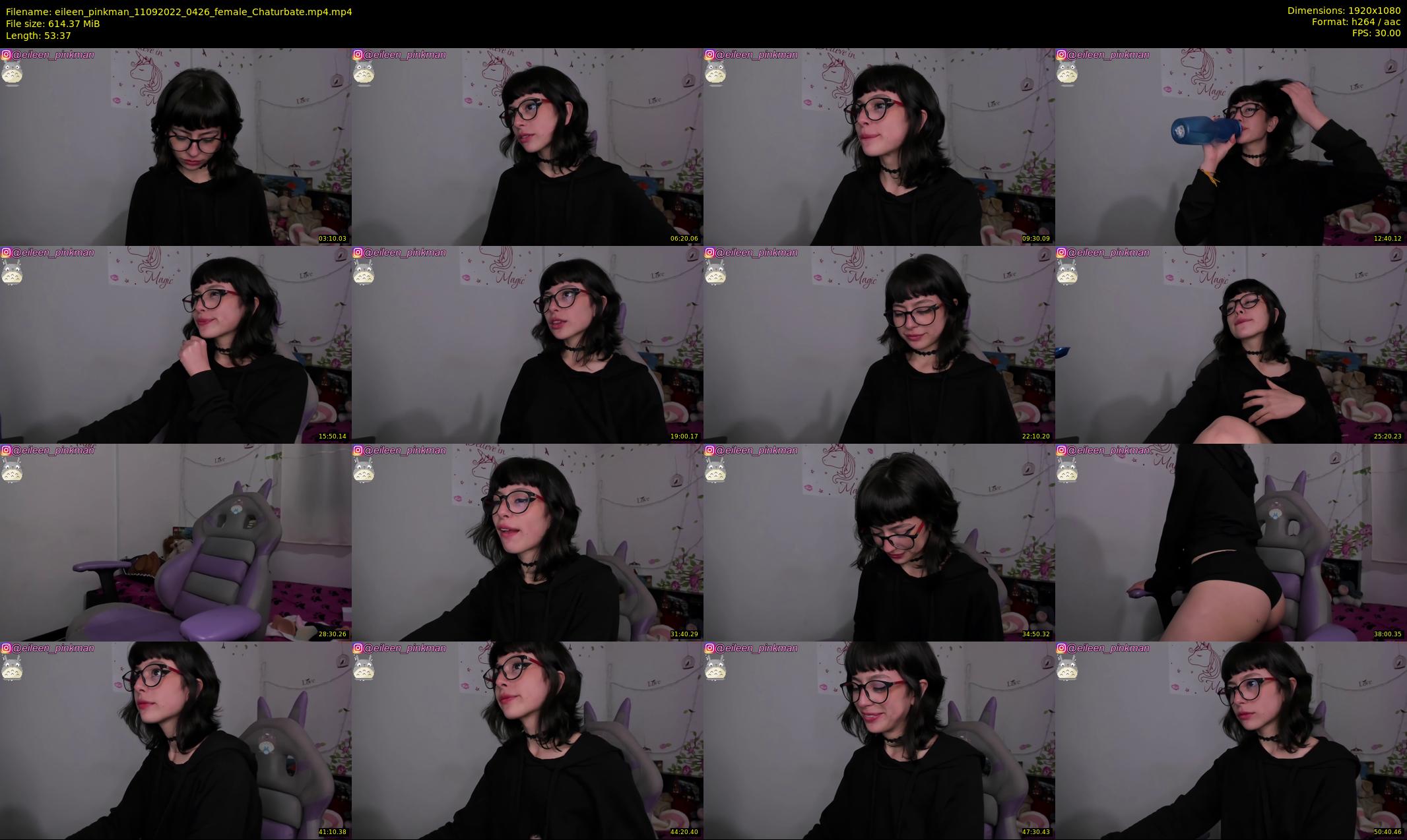 eileen_pinkman — 54 minute Chaturbate female cam show recording, 1080p, Sep 11, 2022