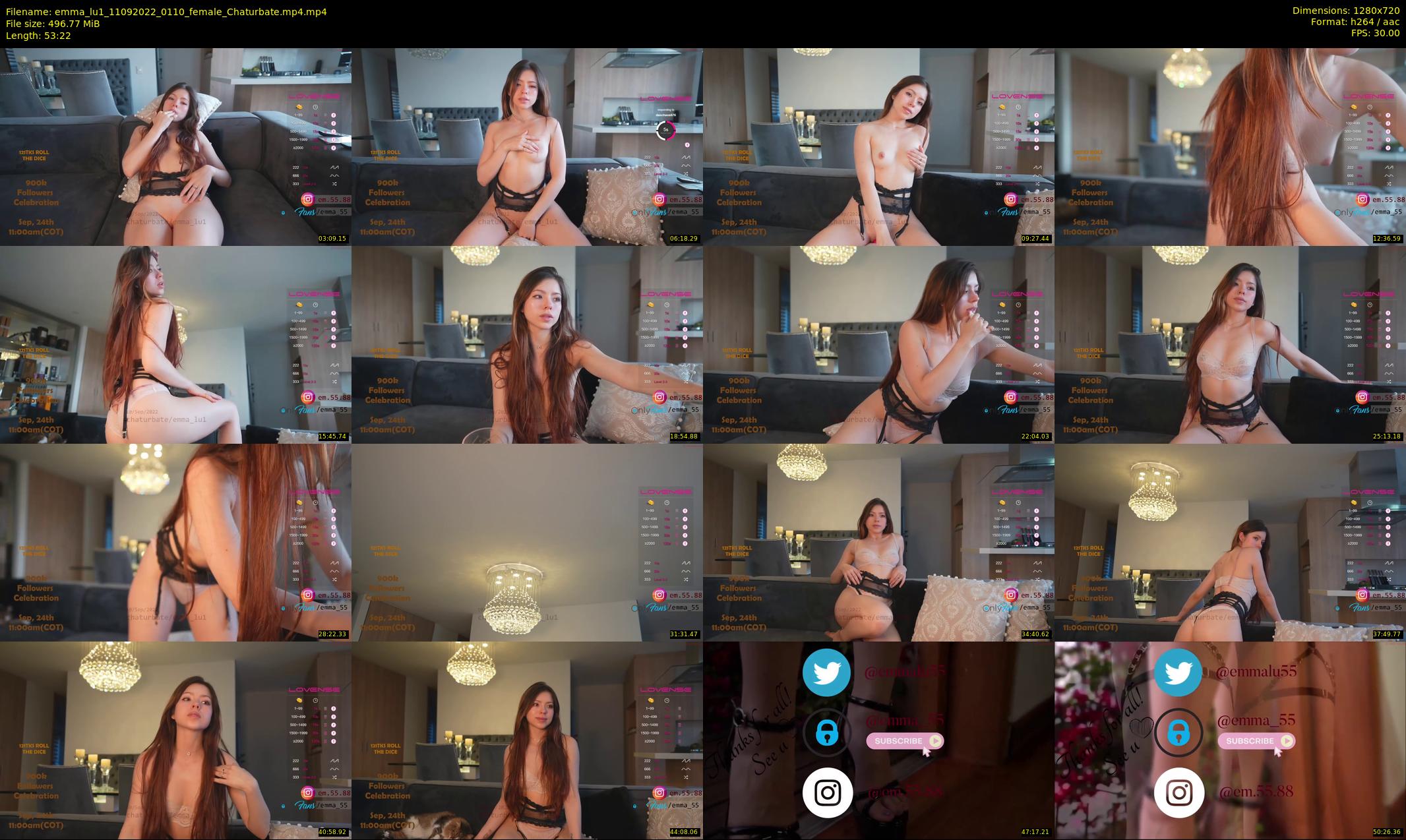 emma_lu1 — 54 minute Chaturbate female cam show recording, 720p, Sep 11, 2022