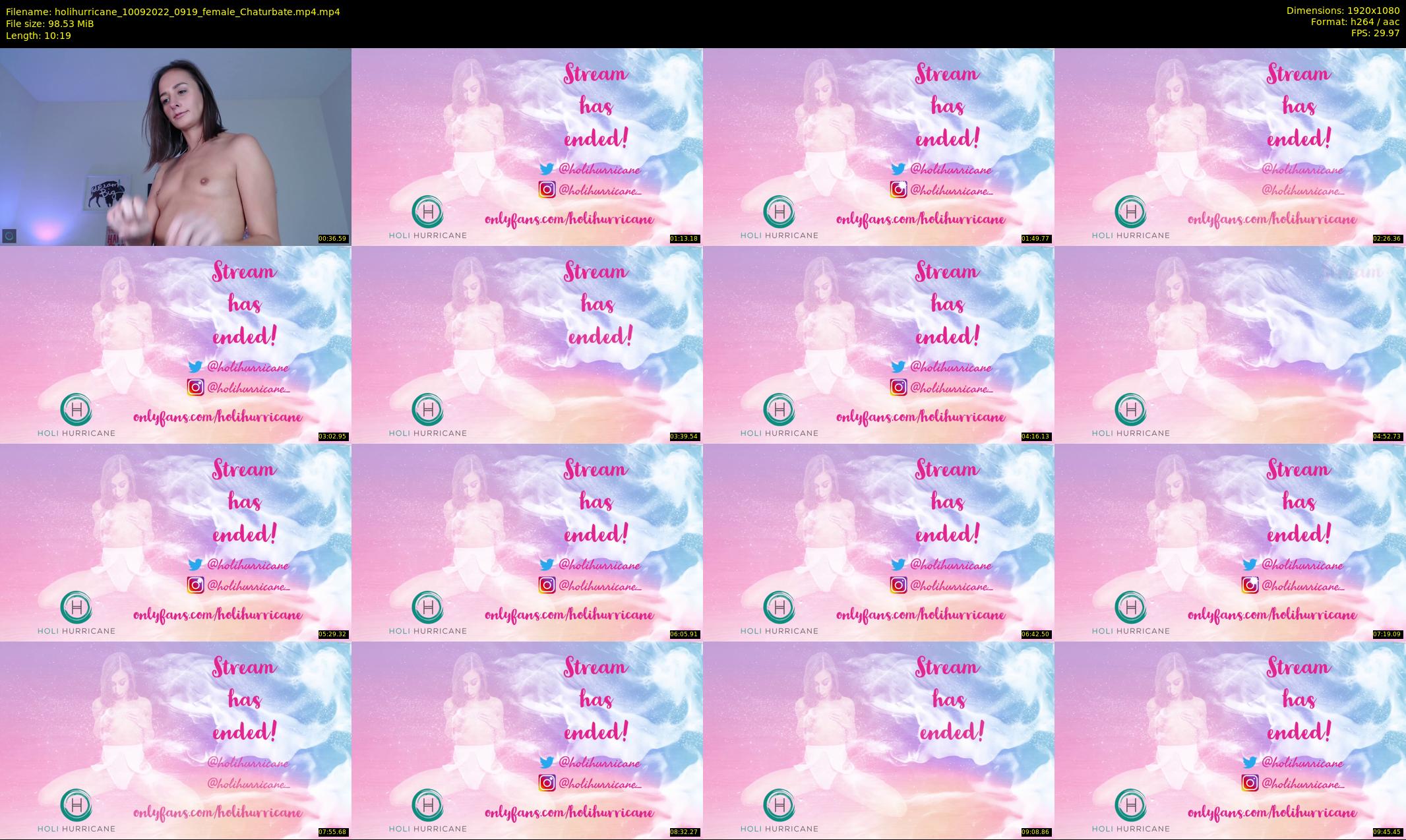 holihurricane — 11 minute Chaturbate female cam show recording, 1080p, Sep 10, 2022