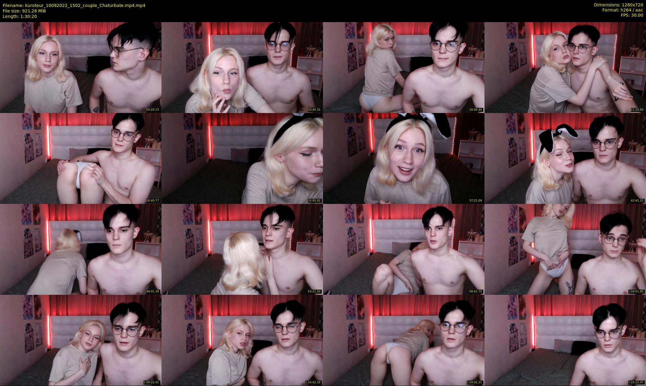 kuroteur — 91 minute Chaturbate couple cam show recording, 720p, Sep 10, 2022