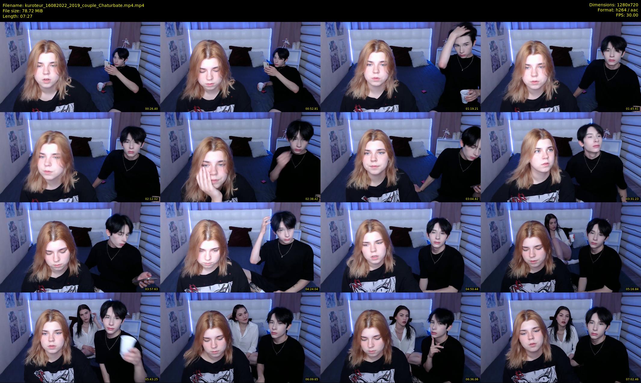kuroteur — 8 minute Chaturbate couple cam show recording, 720p, Aug 16, 2022