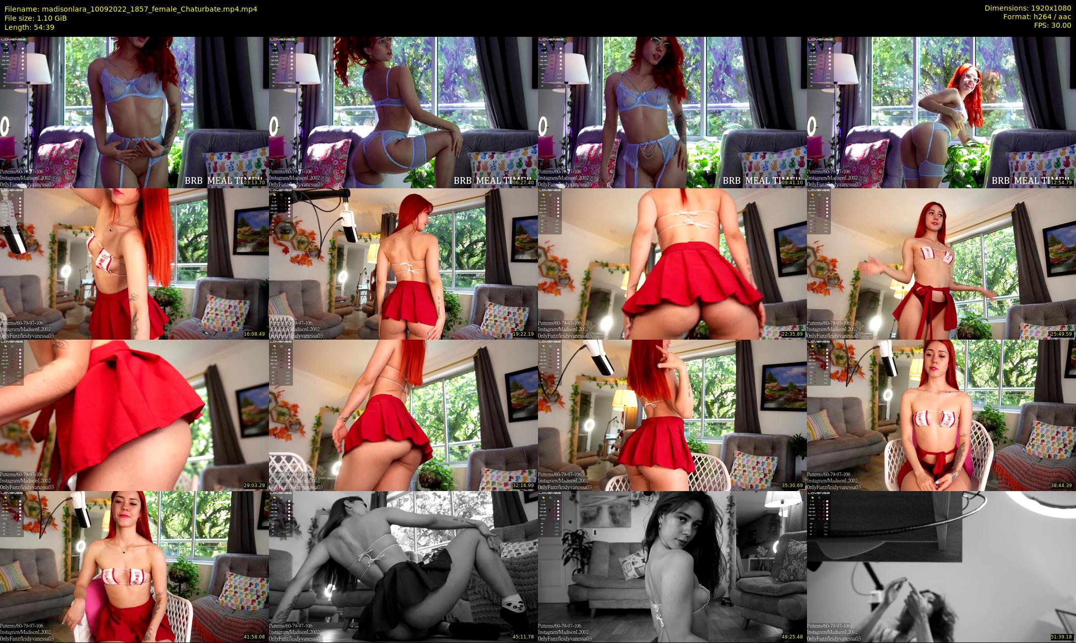 madisonlara — 55 minute Chaturbate female cam show recording, 1080p, Sep 10, 2022
