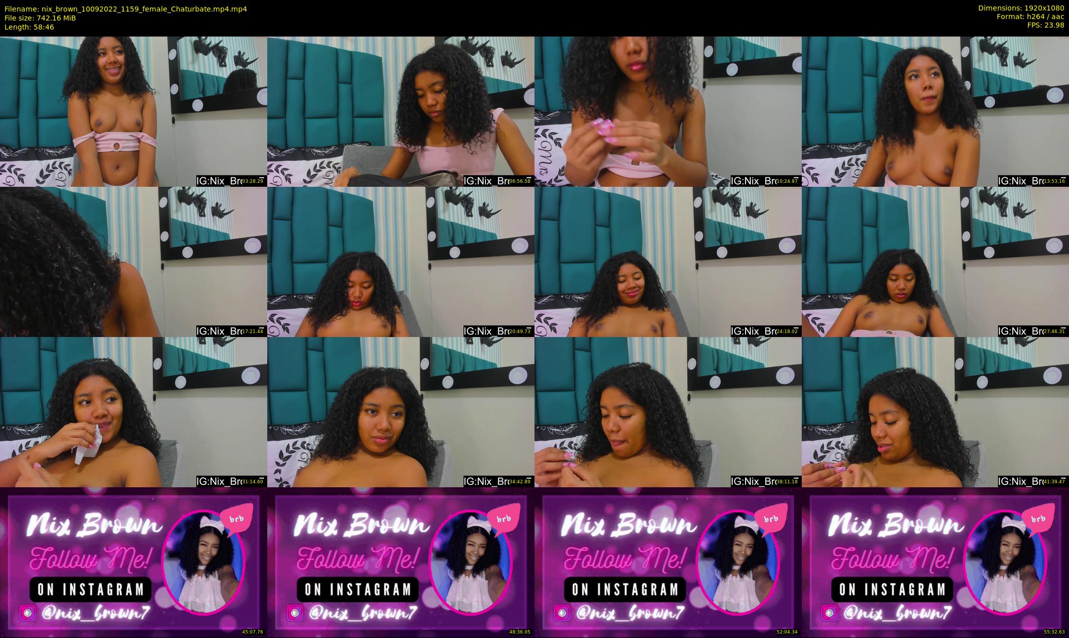 nix_brown — 59 minute Chaturbate female cam show recording, 1080p, Sep 10, 2022