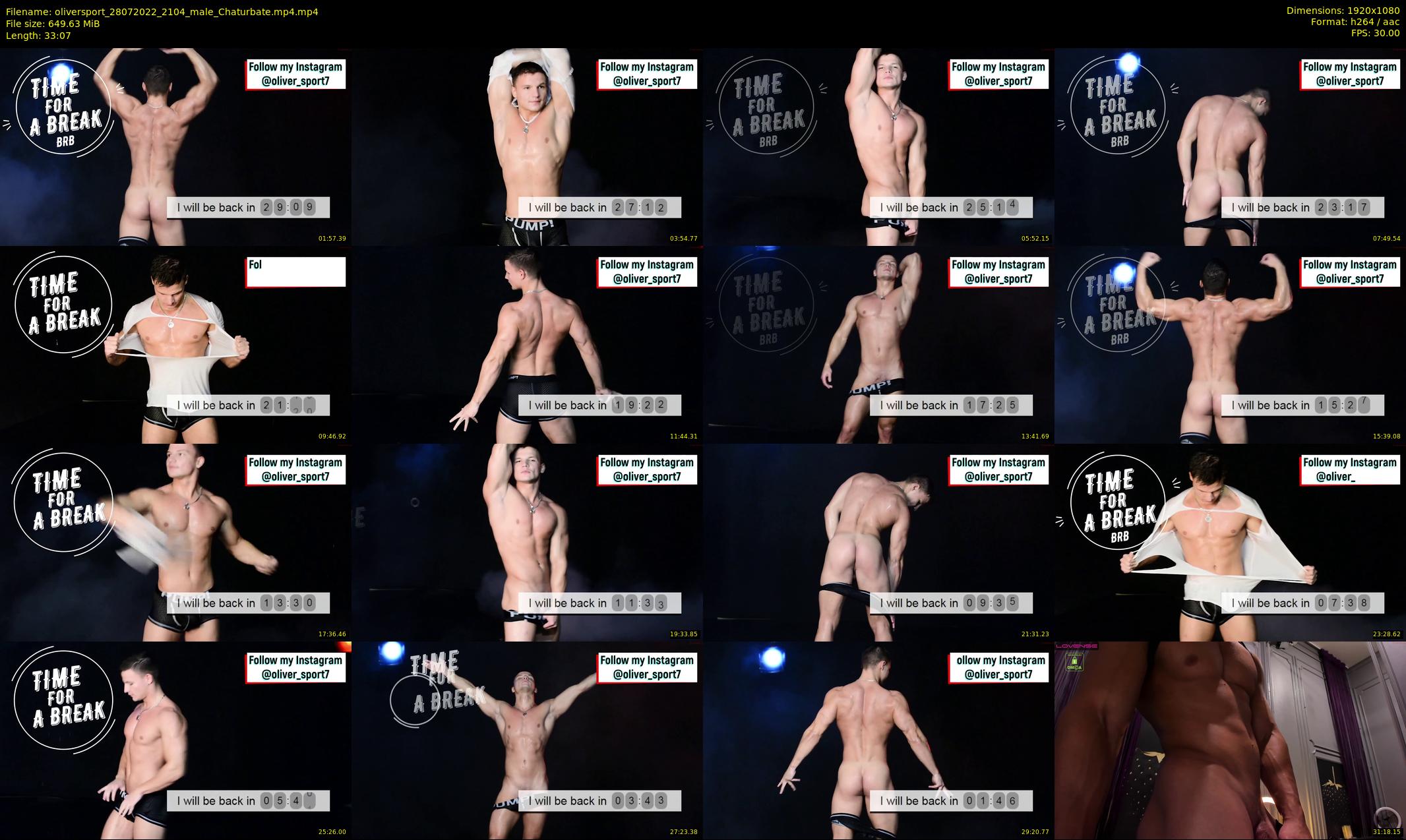 oliversport — 34 minute Chaturbate male cam show recording, 1080p, Jul 28, 2022