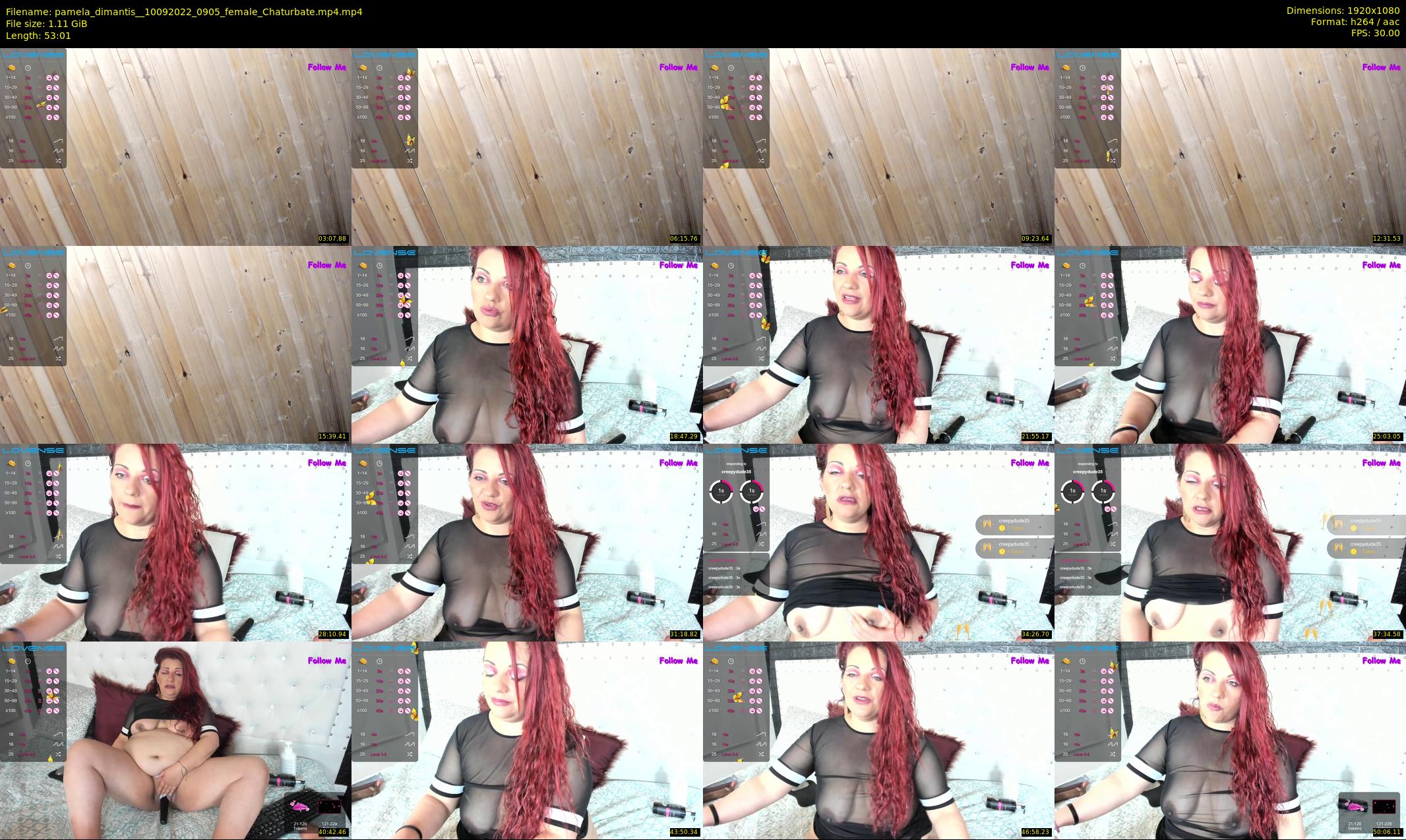 pamela_dimantis_ — 54 minute Chaturbate female cam show recording, 1080p, Sep 10, 2022