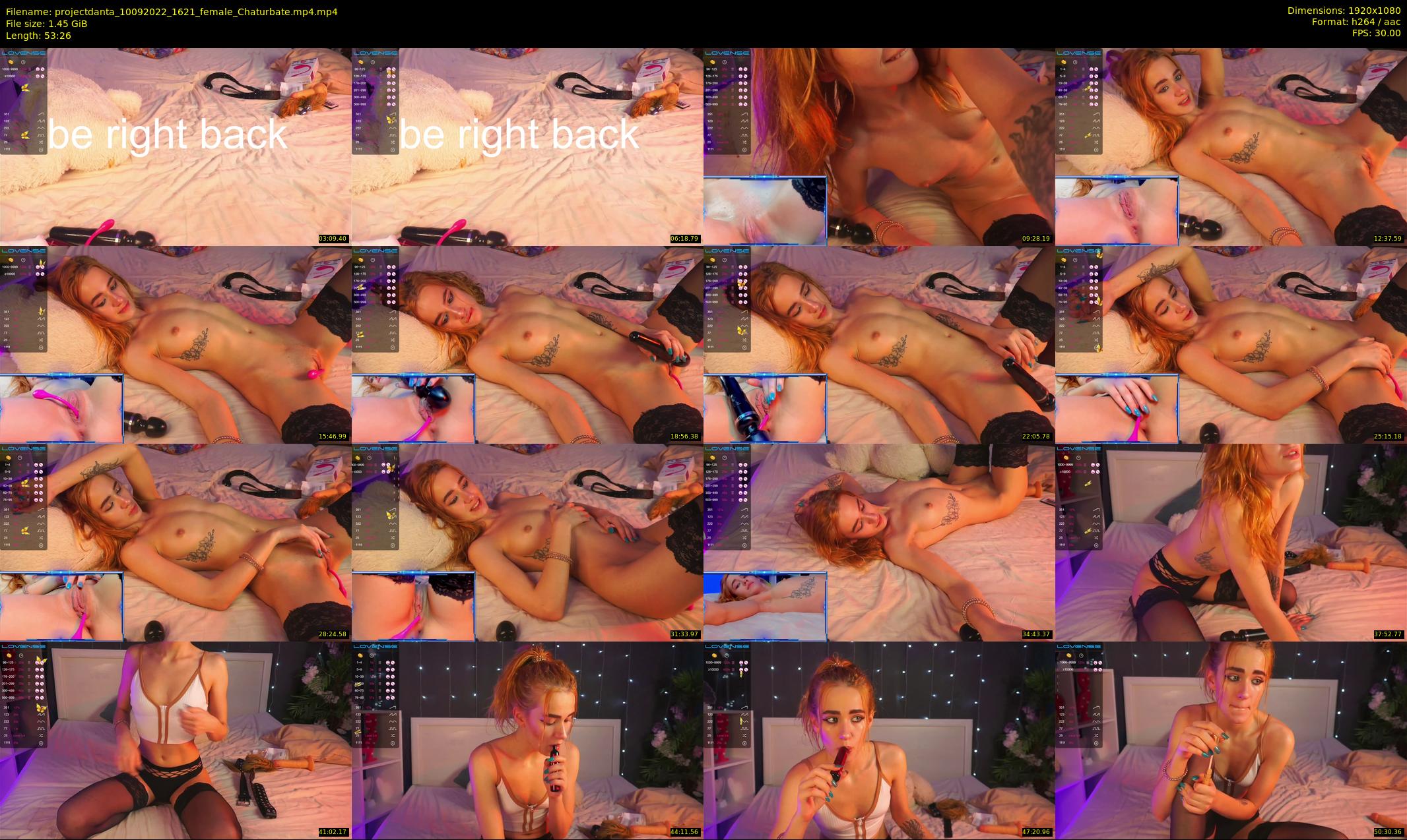 projectdanta — 54 minute Chaturbate female cam show recording, 1080p, Sep 10, 2022