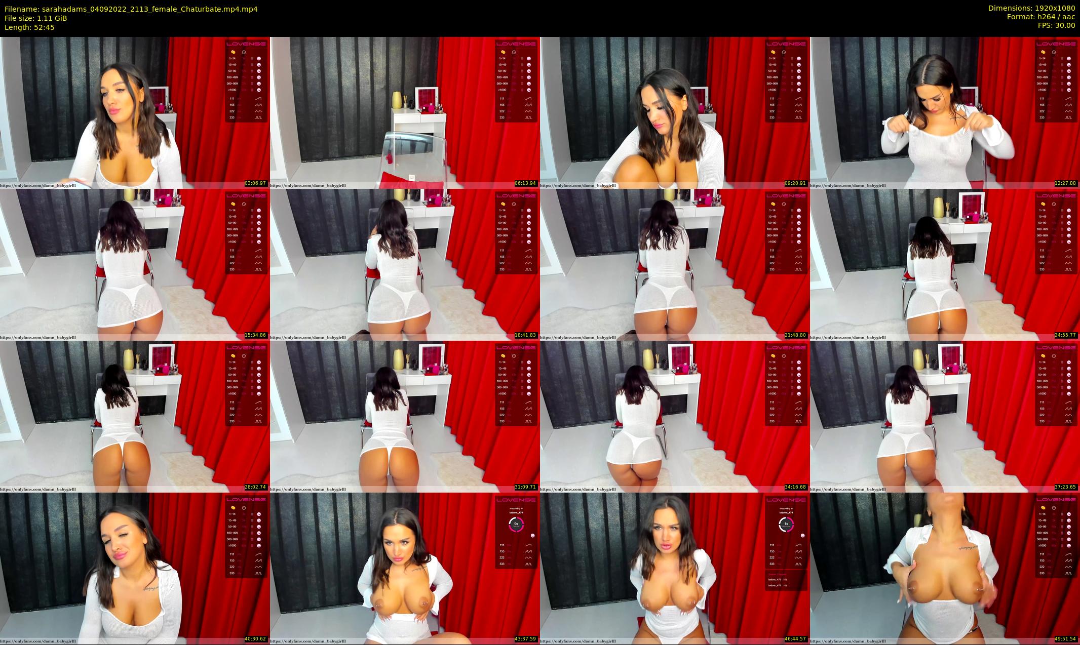 sarahadams — 53 minute Chaturbate female cam show recording, 1080p, Sep 4, 2022