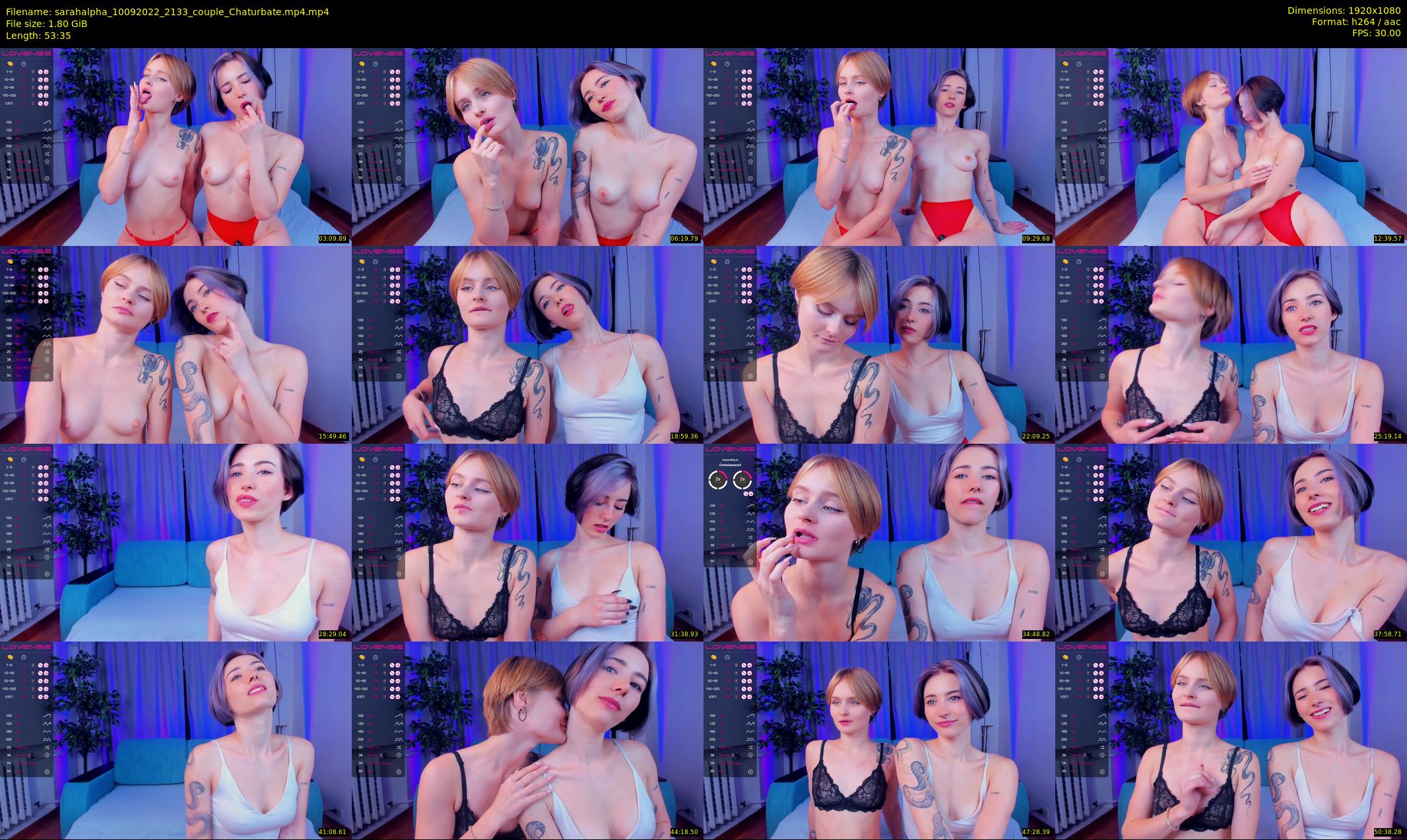 sarahalpha — 54 minute Chaturbate couple cam show recording, 1080p, Sep 10, 2022