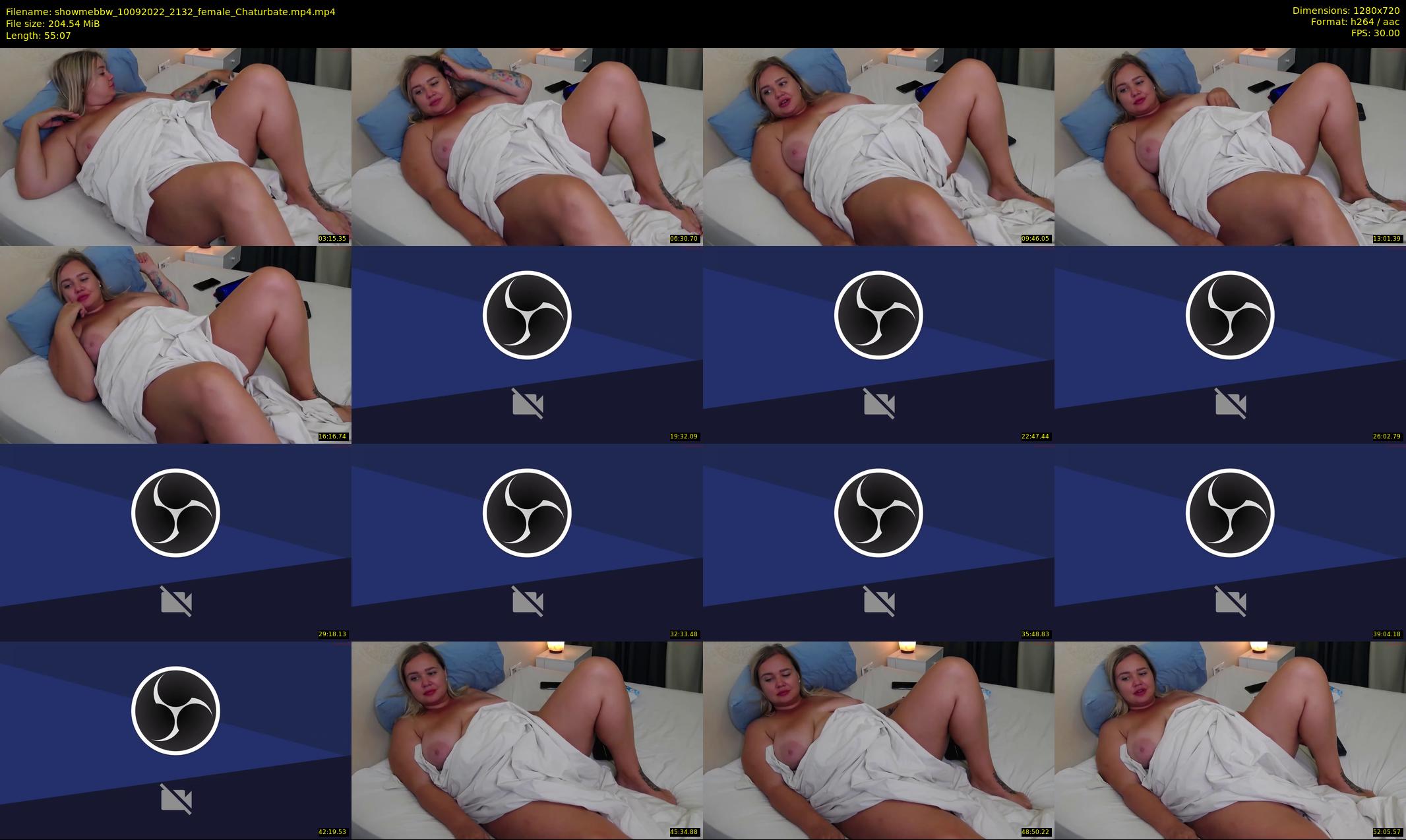 showmebbw — 56 minute Chaturbate female cam show recording, 720p, Sep 10, 2022