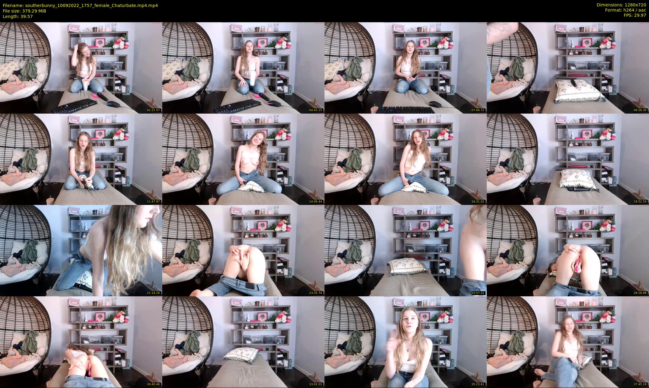 southerbunny — 40 minute Chaturbate female cam show recording, 720p, Sep 10, 2022