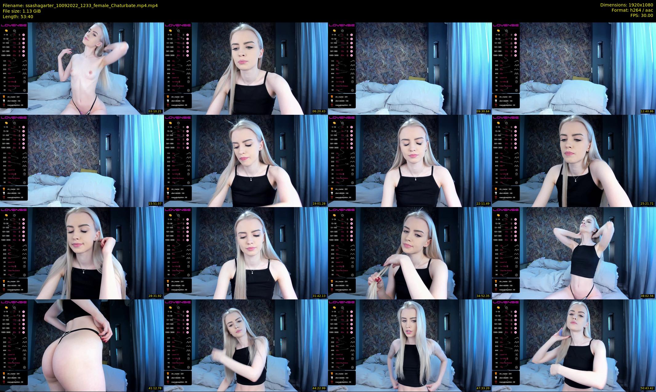 ssashagarter — 54 minute Chaturbate female cam show recording, 1080p, Sep 10, 2022
