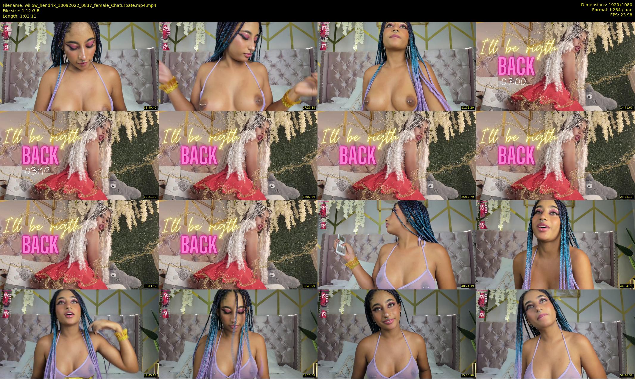 willow_hendrix — 63 minute Chaturbate female cam show recording, 1080p, Sep 10, 2022