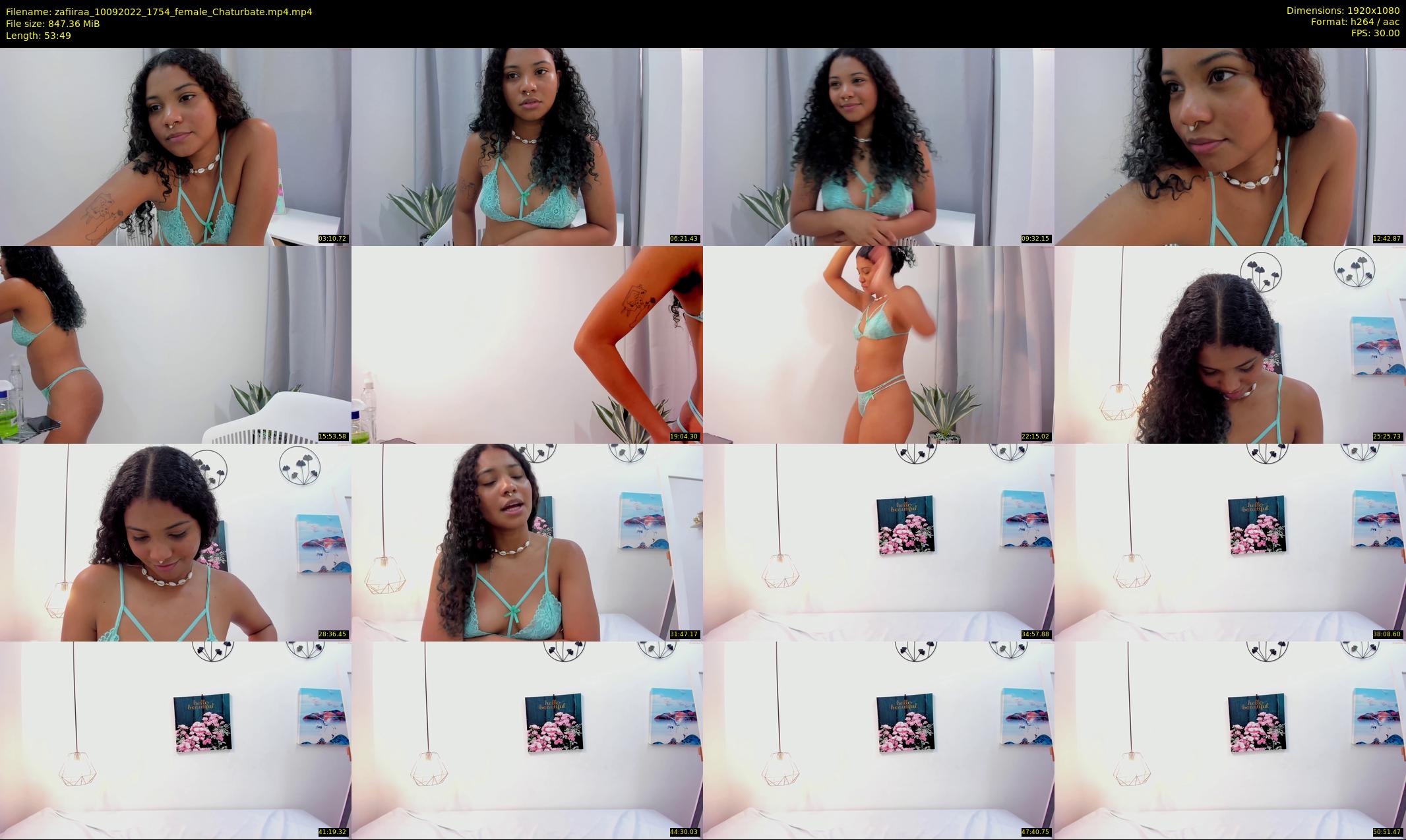 zafiiraa — 54 minute Chaturbate female cam show recording, 1080p, Sep 10, 2022
