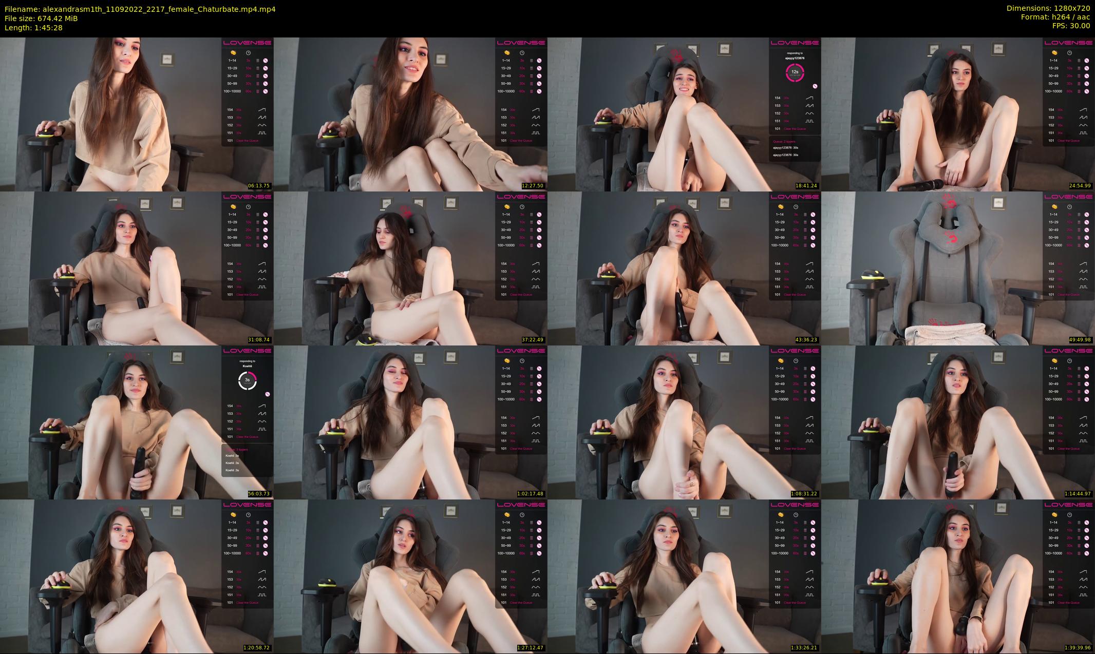 alexandrasm1th — 106 minute Chaturbate female cam show recording, 720p, Sep 11, 2022