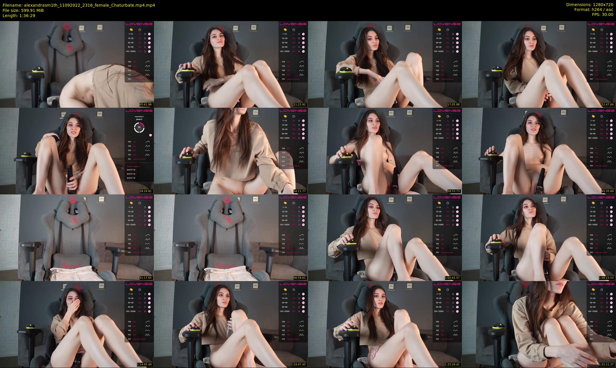 alexandrasm1th — 97 minute Chaturbate female cam show recording, 720p, Sep 11, 2022