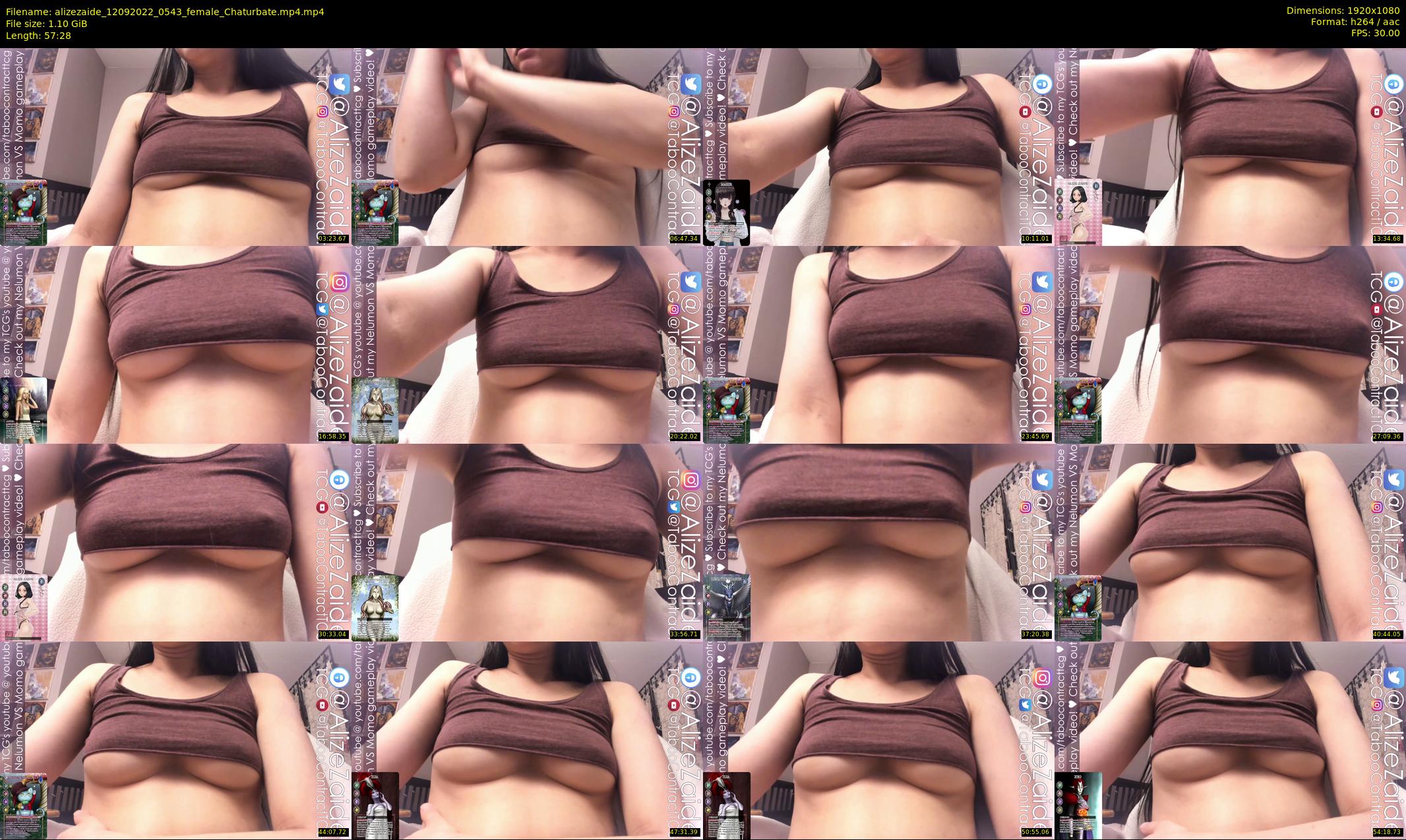 alizezaide — 58 minute Chaturbate female cam show recording, 1080p, Sep 12, 2022