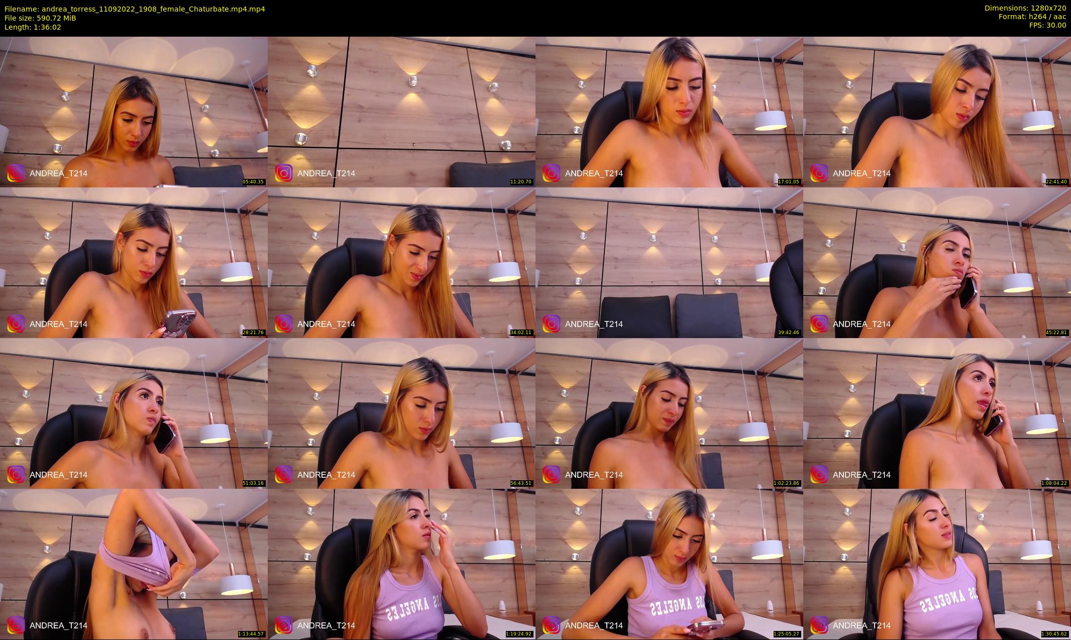 andrea_torress — 97 minute Chaturbate female cam show recording, 720p, Sep 11, 2022