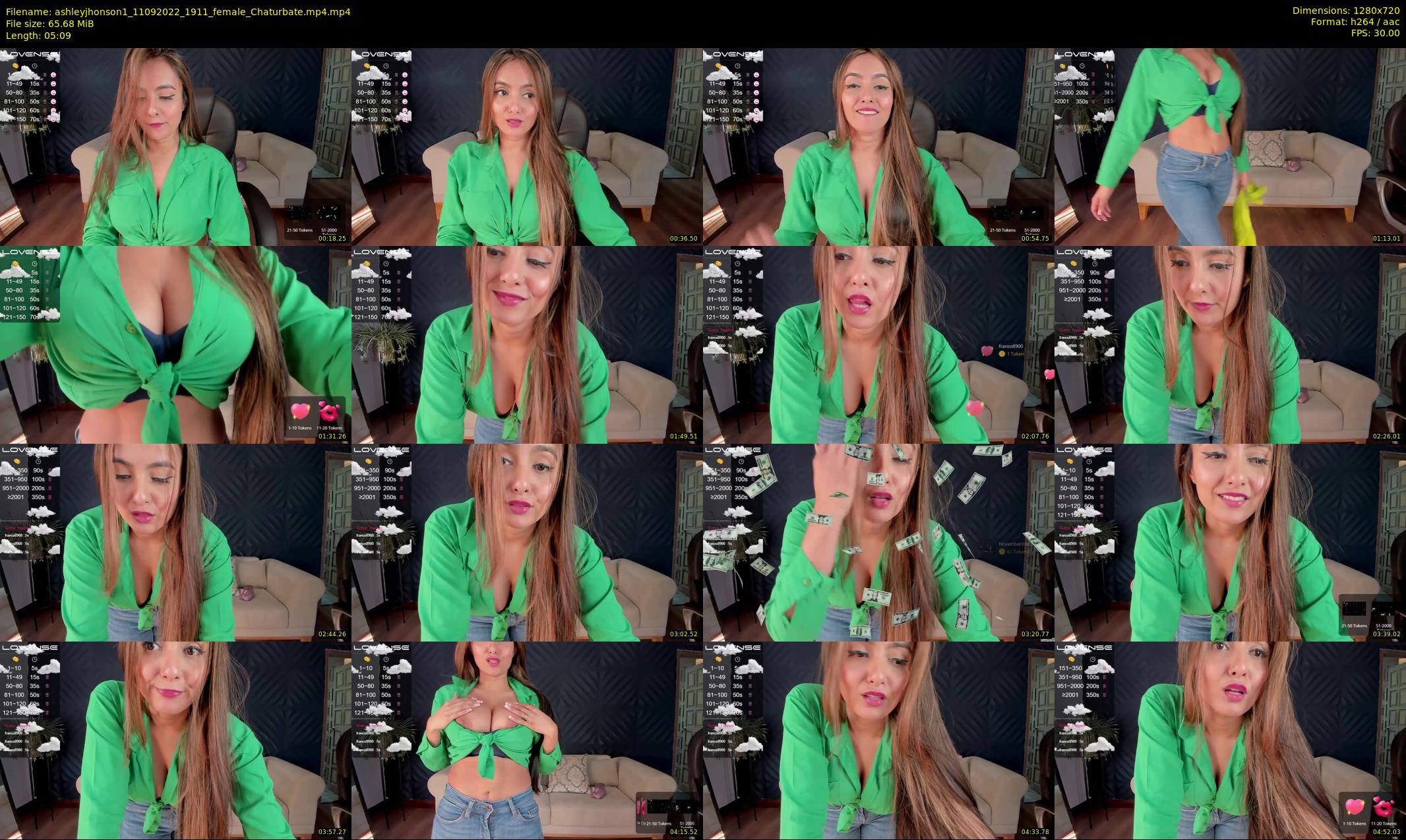 ashleyjhonson1 — 6 minute Chaturbate female cam show recording, 720p, Sep 11, 2022