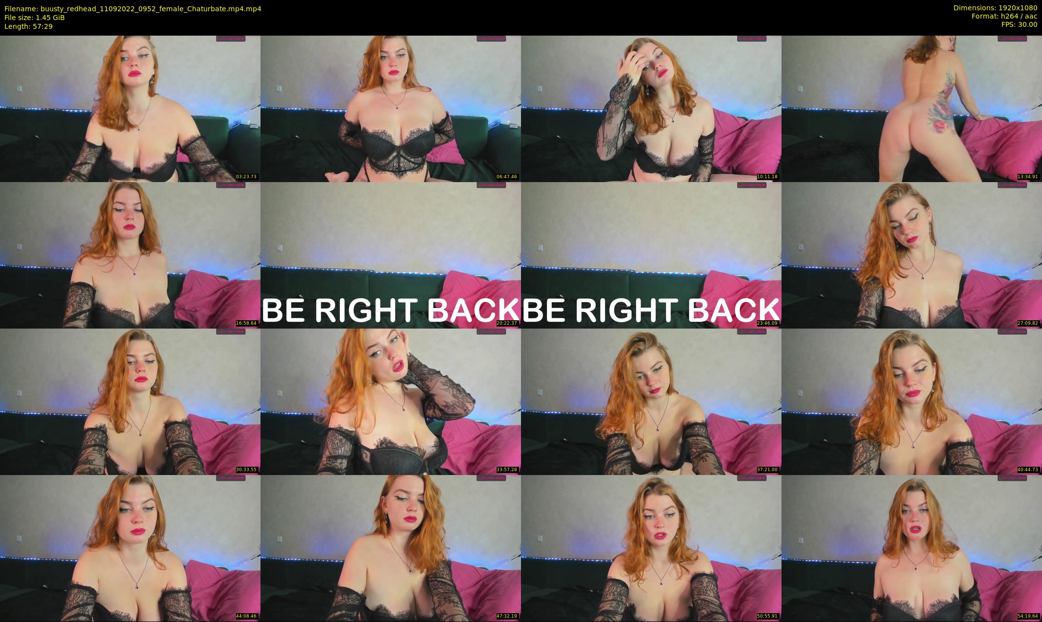 buusty_redhead — 58 minute Chaturbate female cam show recording, 1080p, Sep 11, 2022