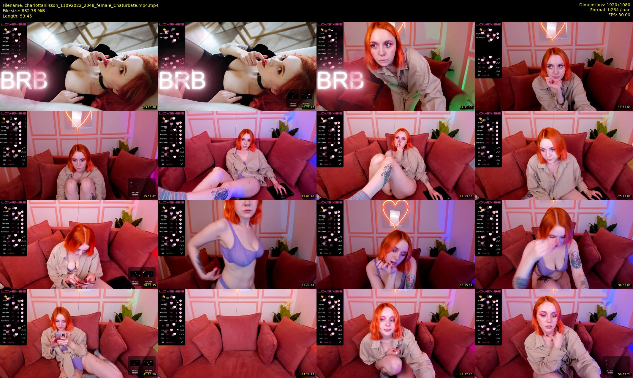 charlottanilsson — 54 minute Chaturbate female cam show recording, 1080p, Sep 11, 2022