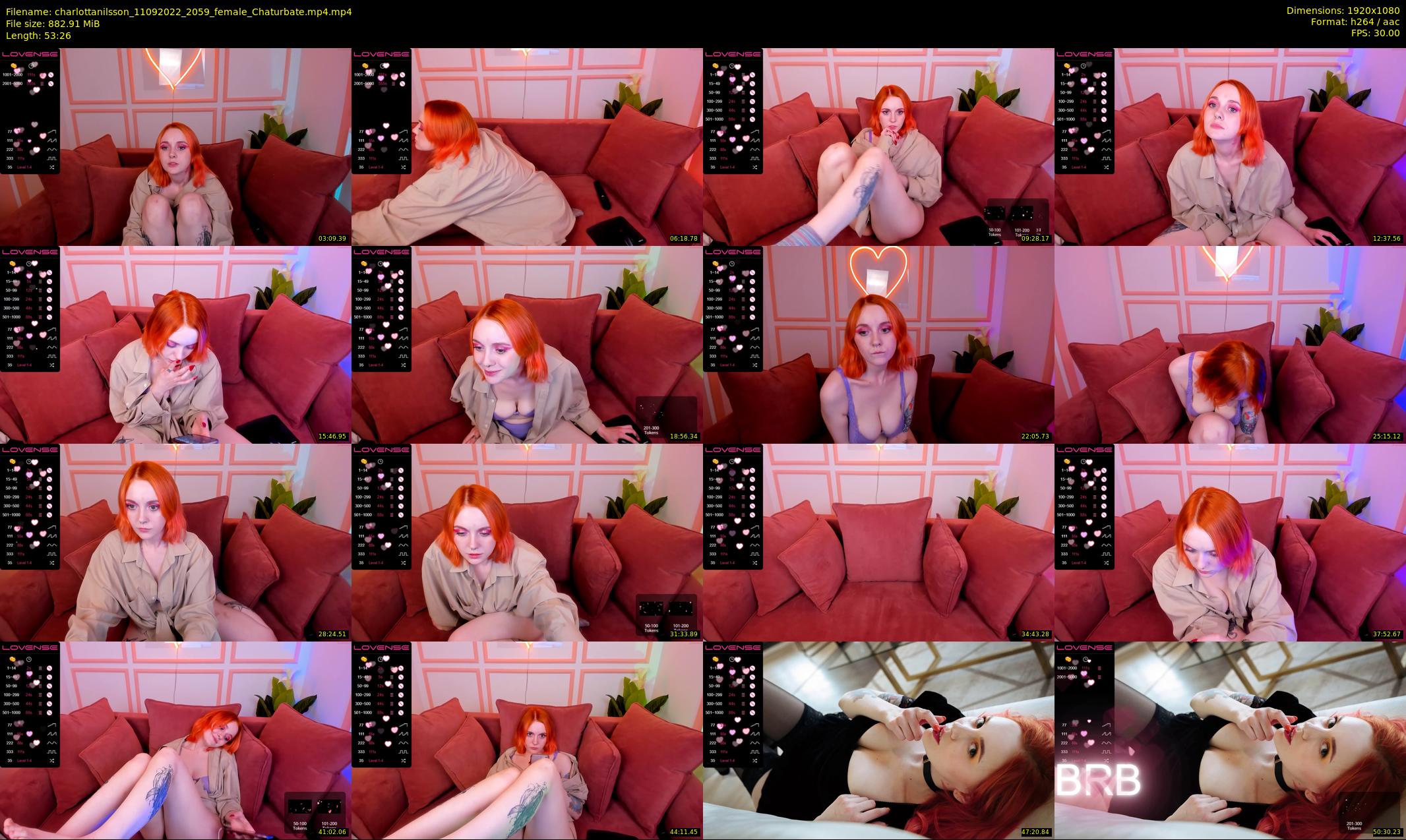 charlottanilsson — 54 minute Chaturbate female cam show recording, 1080p, Sep 11, 2022