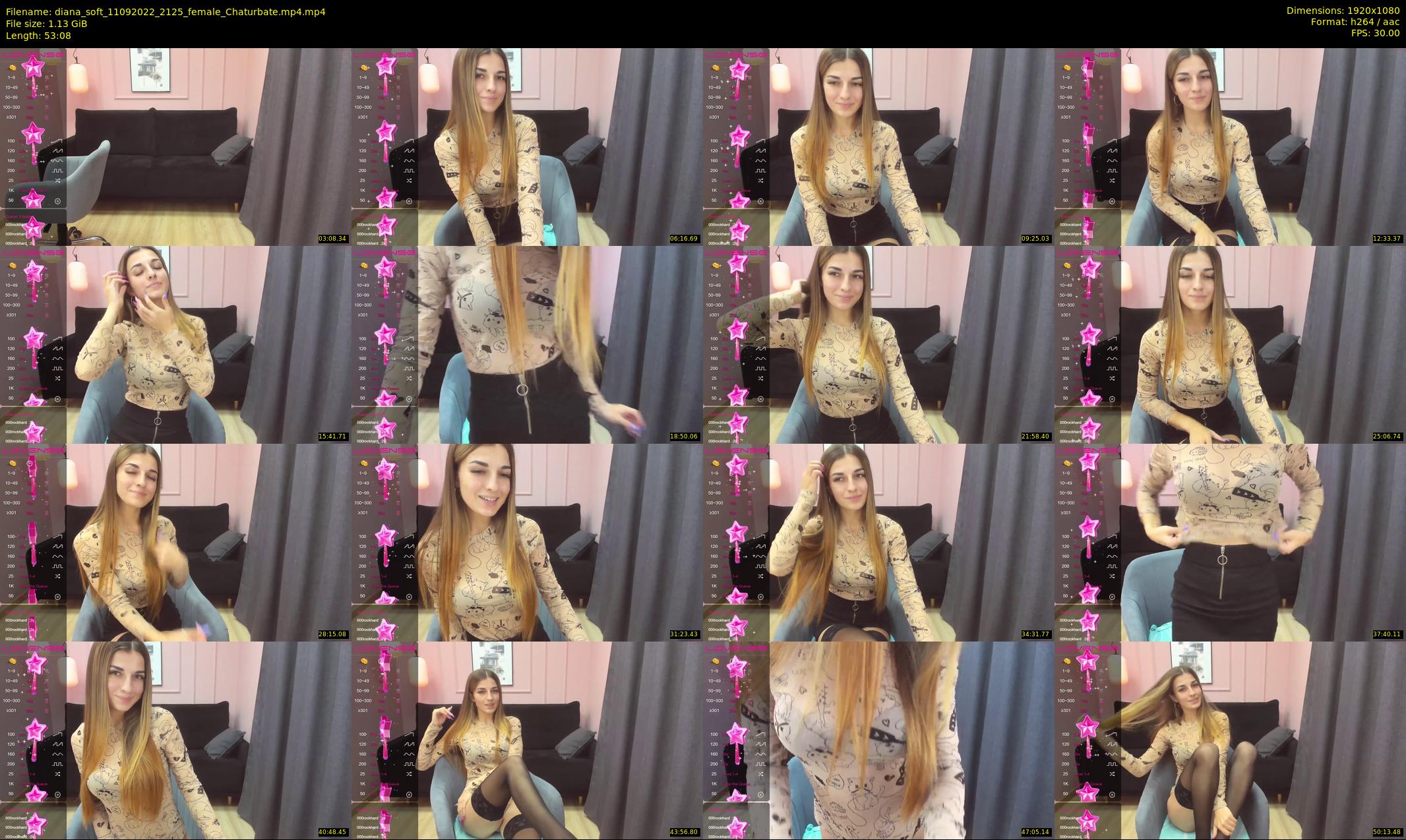 diana_soft — 54 minute Chaturbate female cam show recording, 1080p, Sep 11, 2022