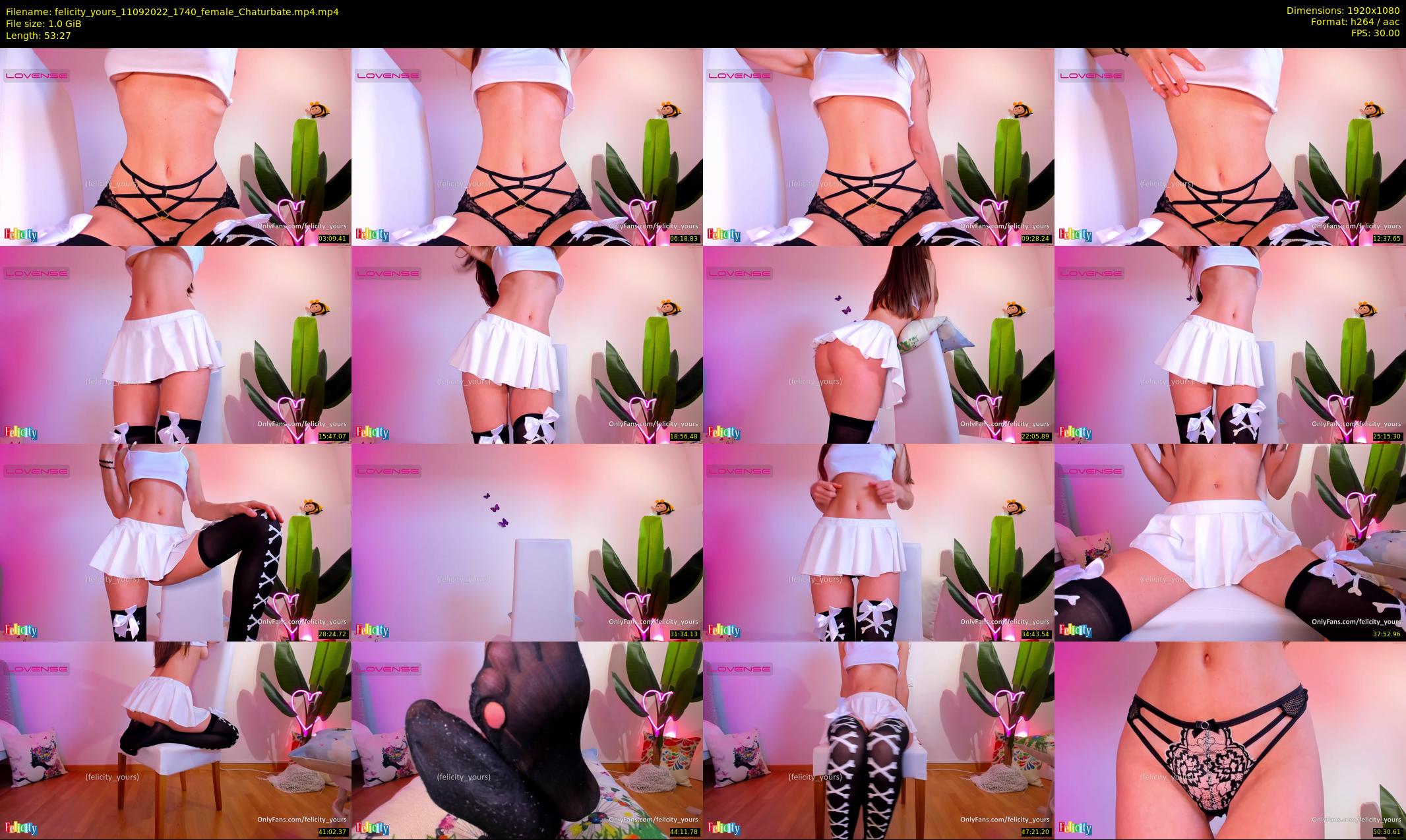 felicity_yours — 54 minute Chaturbate female cam show recording, 1080p, Sep 11, 2022