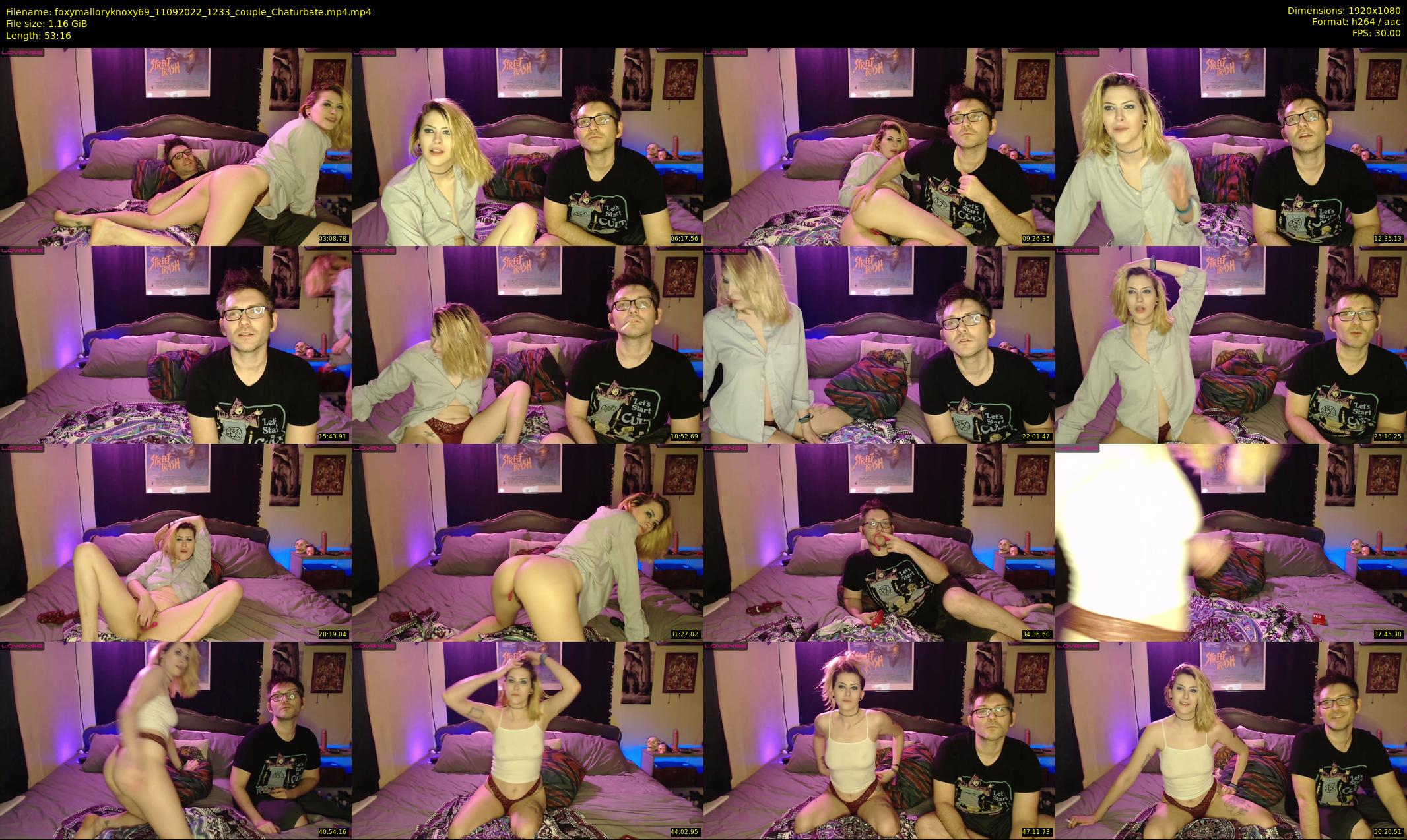 foxymalloryknoxy69 — 54 minute Chaturbate couple cam show recording, 1080p, Sep 11, 2022