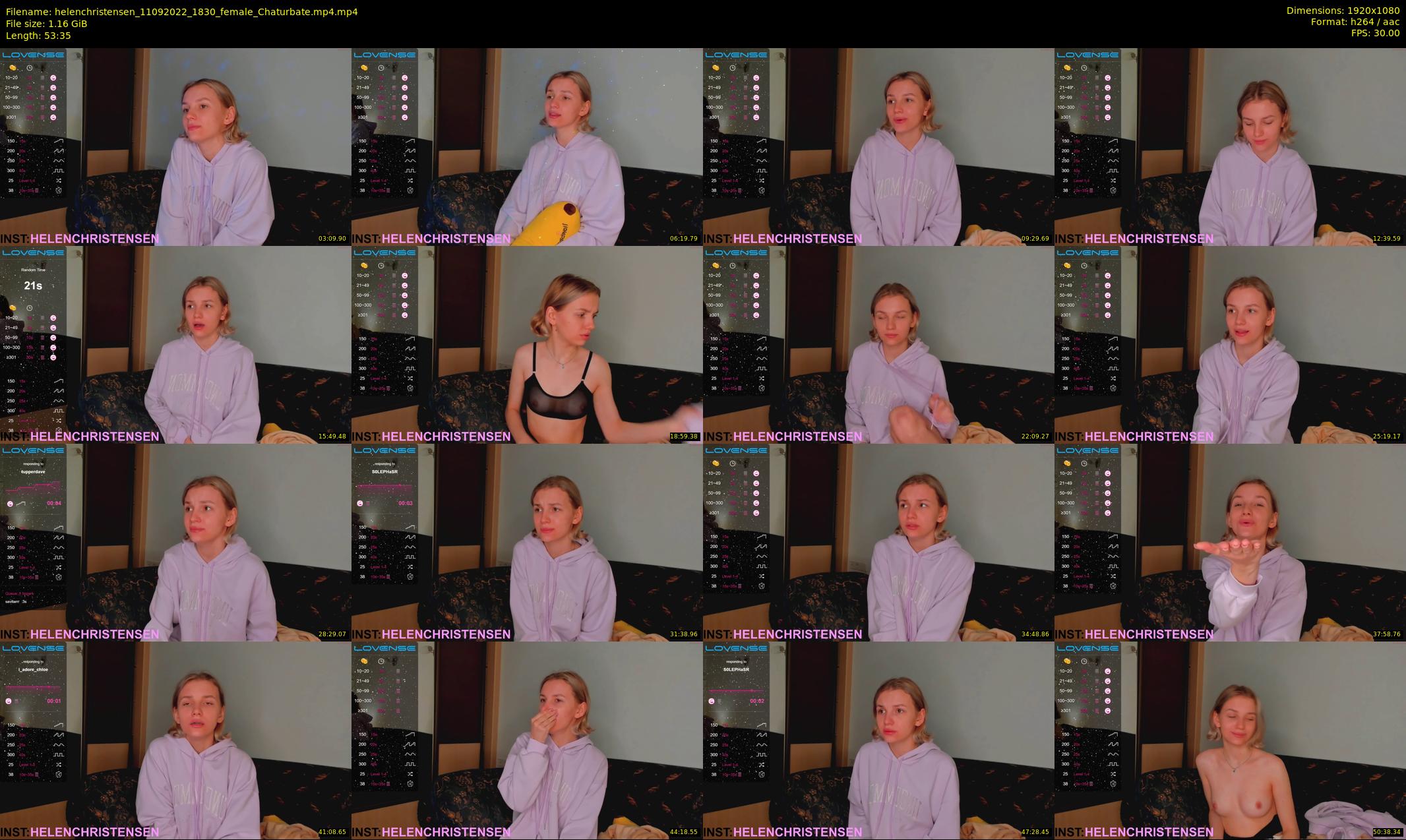 helenchristensen — 54 minute Chaturbate female cam show recording, 1080p, Sep 11, 2022